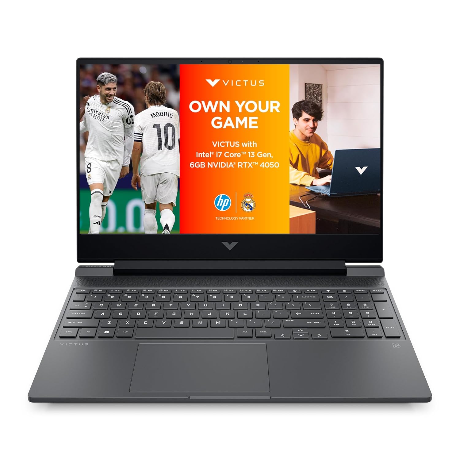 HP Victus, 13th Gen Intel Core i7-13620H, 6GB NVIDIA RTX 4050, 16GB DDR6, 1TB SSD (Win11, Office21, Silver, 2.3kg) 144Hz, IPS, 15.6-inch(39.6cm) Flicker-Free Gaming Laptop, Enhanced Cooling, fa1332TX