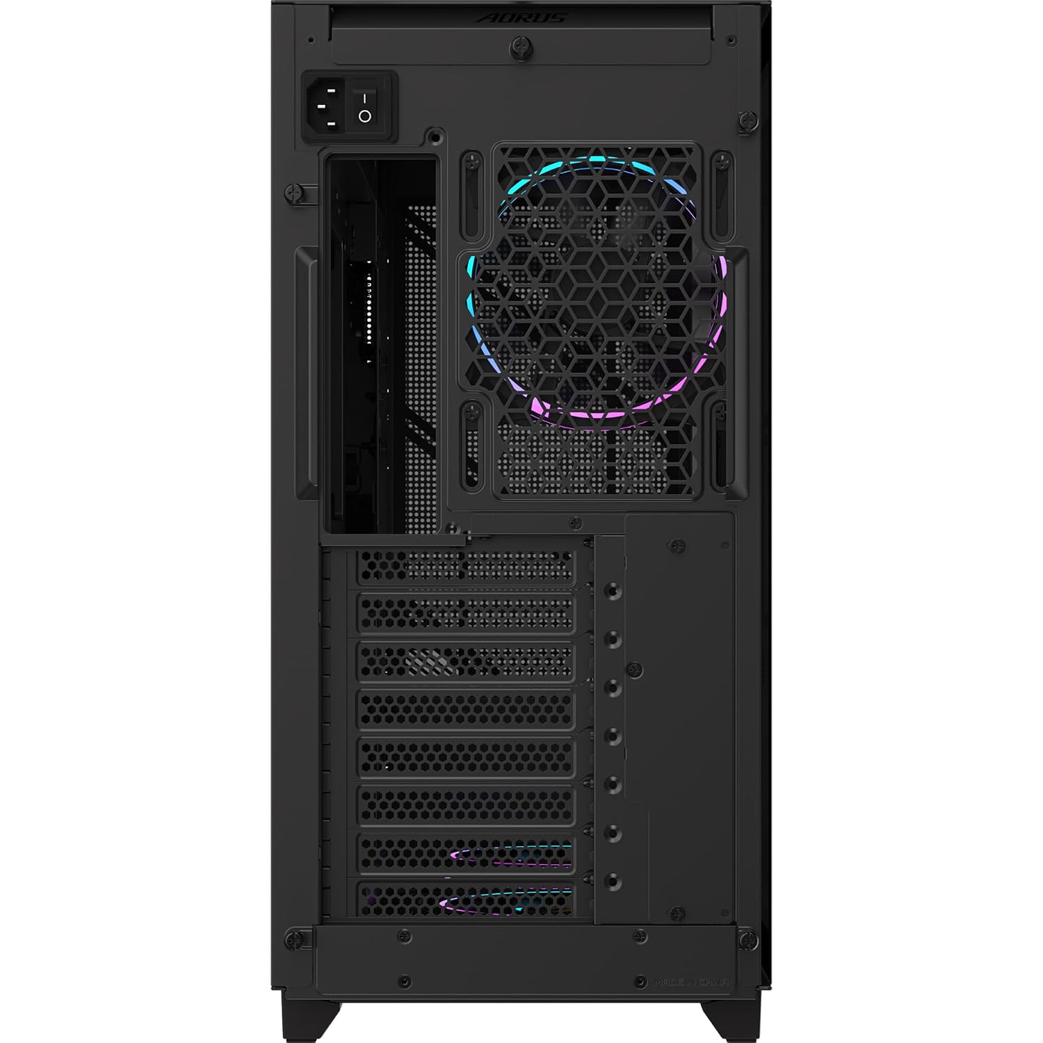 GIGABYTE GB-AC400G Mid Tower Gaming Cabinet | Mesh Front Panel | Tempered Glass Side | Supports ATX, Micro ATX, Mini ITX | Pre-Installed 4 Fans | USB 3.0 | High Airflow – Black