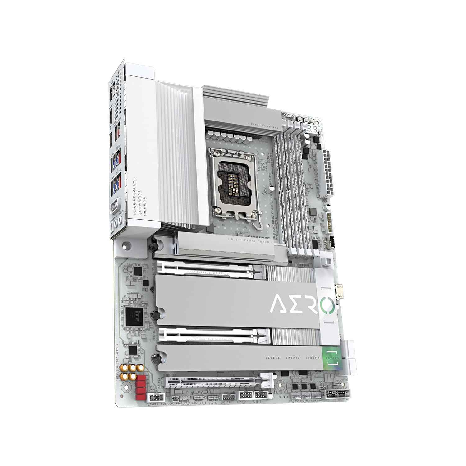 GIGABYTE Z890 AERO G Intel Core Ultra (Series 2) LGA 1851 Motherboard, ATX, DDR5, 5xM.2, PCIe 5.0, Thunderbolt 4, WIFI7, Dual 2.5Gbe LAN, EZ-Latch