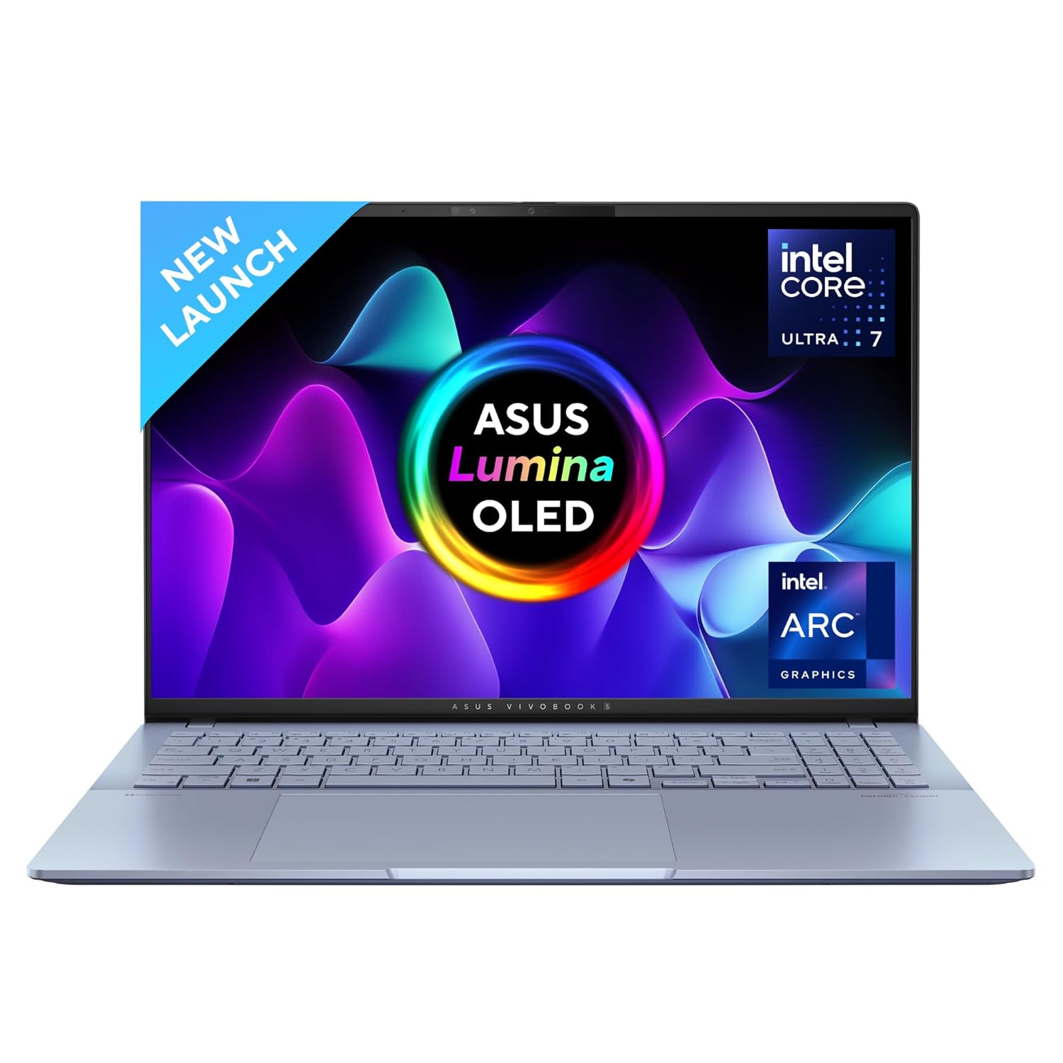ASUS Vivobook S 16 OLED (2024), Intel Core Ultra 7 155H, Built-in AI, 16" 3.2K (40.64cm), 3200 x 2000 120Hz, (16GB/1TB SSD/Win 11/Intel Arc Graphics/MS Office 2021/Mist Blue/1.50Kg), S5606MA-MX751WS