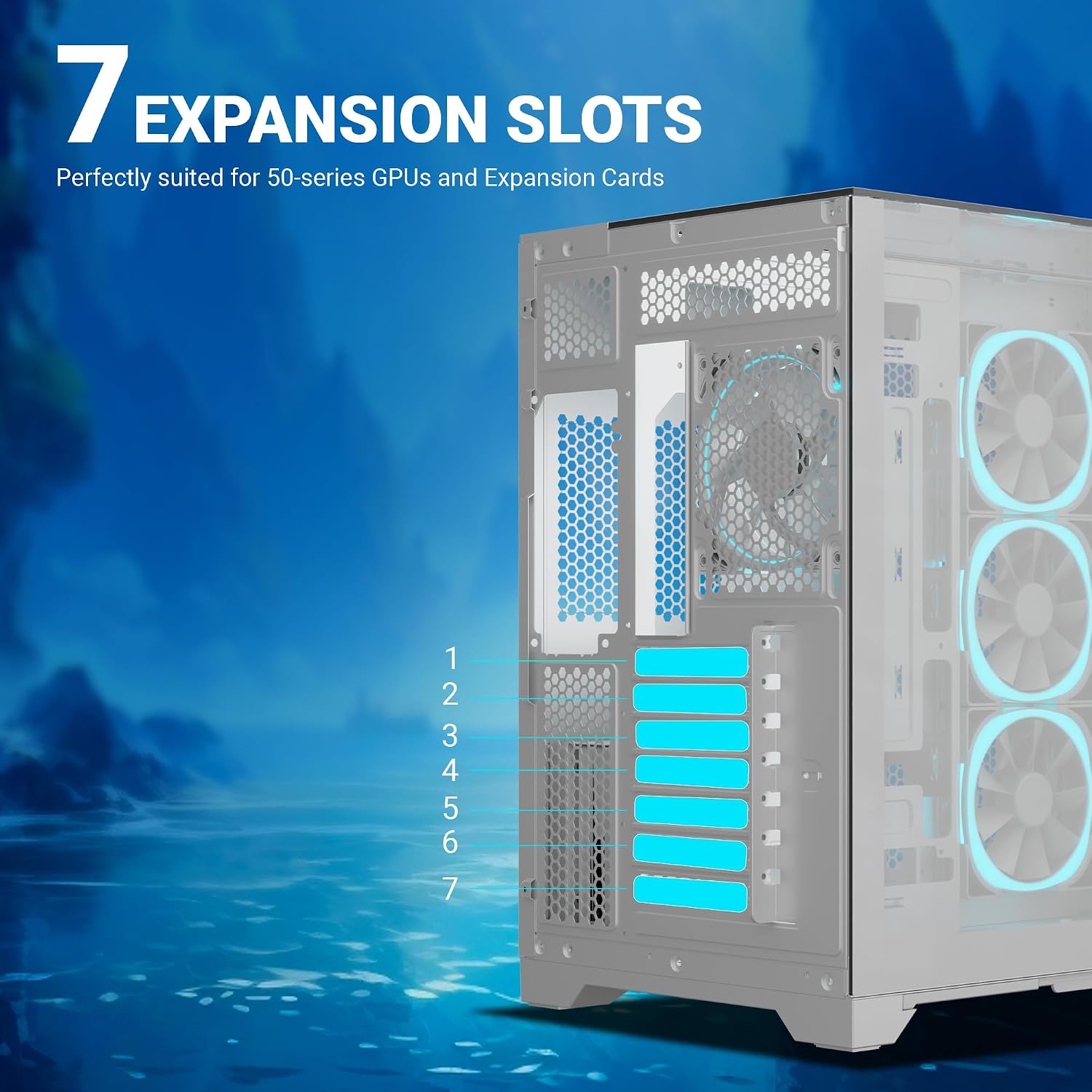 Ant Esports Crystal Mirror Mid-Tower ATX Computer Case/Gaming Cabinet - White |3-Side Glass with Mirror| Support ATX, Micro-ATX, Mini-ITX | Pre-Installed 4 ARGB PWM Fans