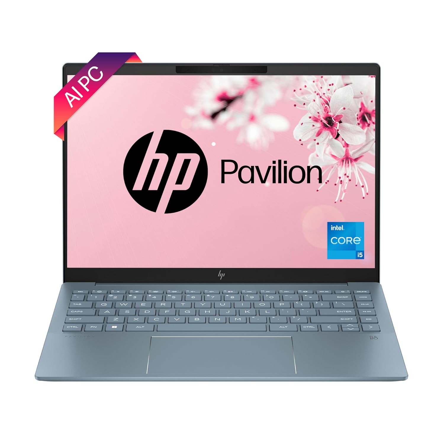 HP Pavilion Plus, 13th Gen Intel Core i5-1335U, 16GB LPDDR5x, 512GB SSD, (Win 11, Office 21, Blue, 1.38kg), Anti-Glare, 14-inch (35.6cm), WUXGA Laptop, Intel Iris Xe Graphics, 5MP IR Camera, ew0115TU