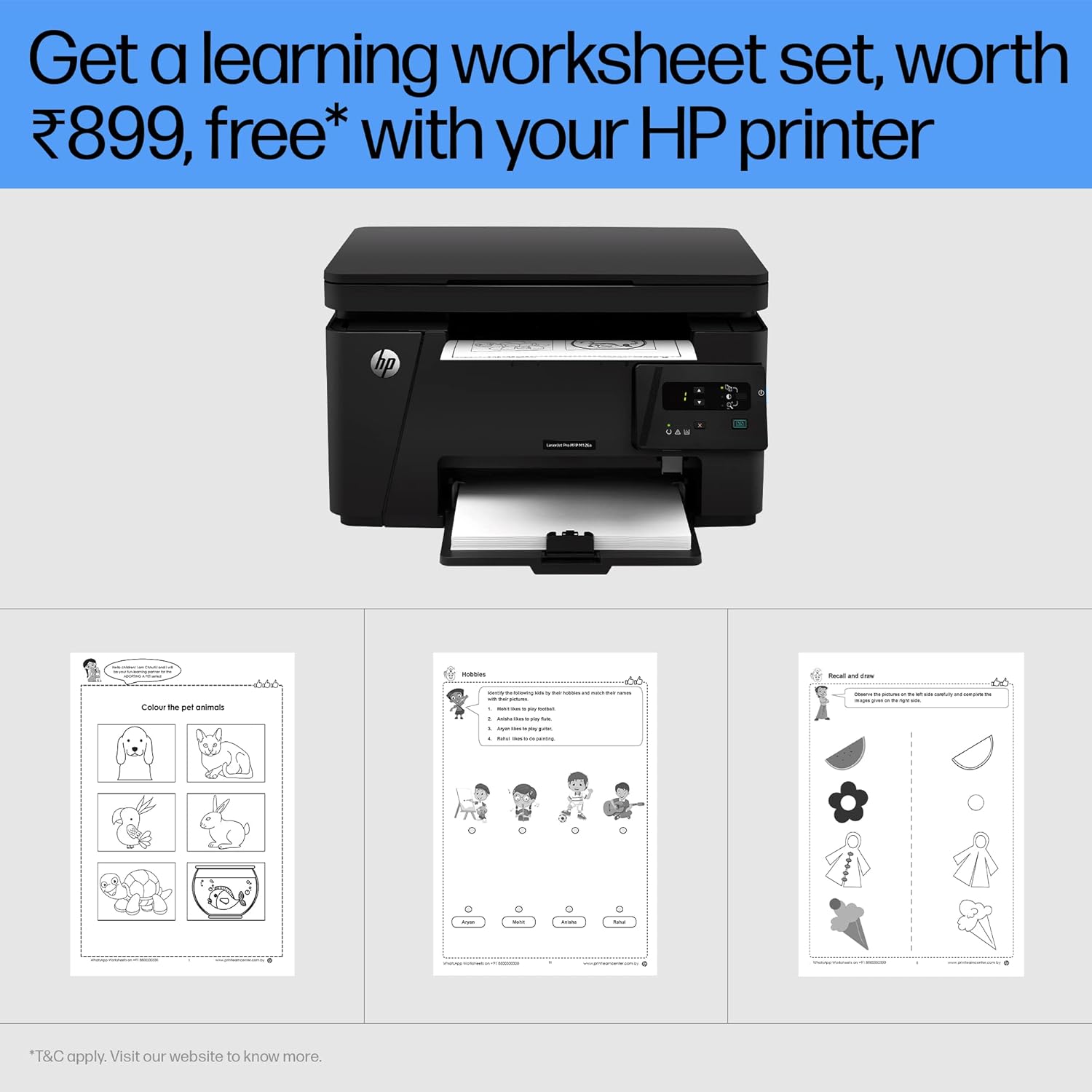 HP Laserjet M126a B&W Monochrome Printer for Office: 3-in-1 Print, Copy, Scan, Compact, Durable, Black