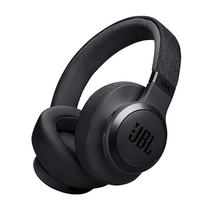 JBL Live 770NC True Adaptive Noise Cancellation Headphones Wireless Over Ear, Spatial Sound, 65Hrs Playtime, Speed Charge, Multipoint Connect and Personi-Fi 2.0, BT 5.3, Google Fast Pair, Alexa, Black - Zapnet.in