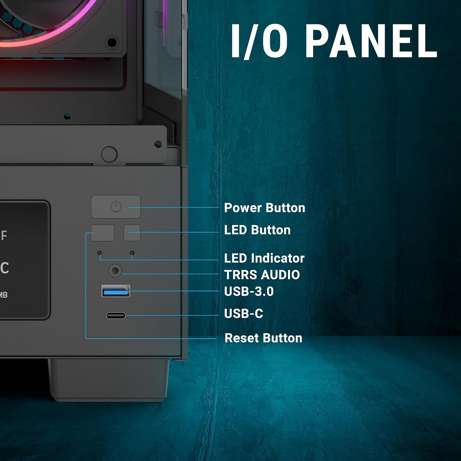 Ant Esports Crystal X3 LCD Mid-Tower ATX Computer Case/Gaming Cabinet - Black | Support ATX, Micro-ATX, Mini-ITX | Pre-Installed 3 ARGB Fans