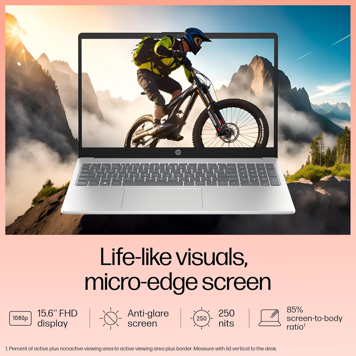 HP 15s, 13th Gen Intel Core i5-1335U, 8GB DDR4, 512GB SSD, (Win 11, Office 21, Silver, 1.59kg), Anti-Glare, 15.6-inch(39.6cm), FHD Laptop, Intel Iris Xe Graphics, Backlit KB, FHD Camera, hr0000tu