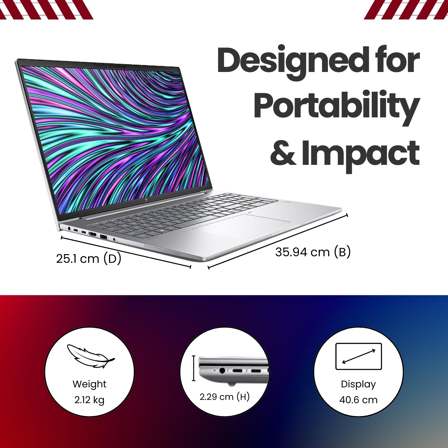 HP Laptop Ultra 7-155H, 32GB RAM, 1TB SSD, RTX 500 Ada 4GB, Win 11 Pro, 16" WUXGA, 5MP+IR Cam, Fingerprint, Backlit Keyboard, Wi-Fi 6E, BT 5.3, 3Y Warranty (A8WN2PT)