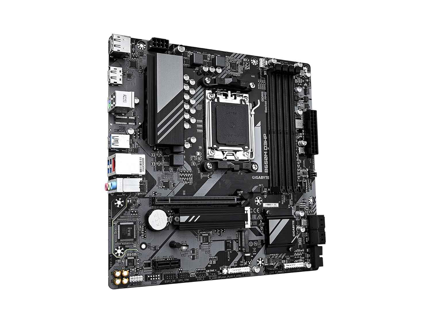 GIGABYTE B650M D3HP (AM5/ LGA 1718/ AMD/ B650/ Micro ATX/ 5-Year Warranty/ DDR5/ 2X PCIe 4.0 M.2/ PCIe 4.0/ USB 3.2 Gen2 Type-C/ 2.5GbE LAN/Motherboard)