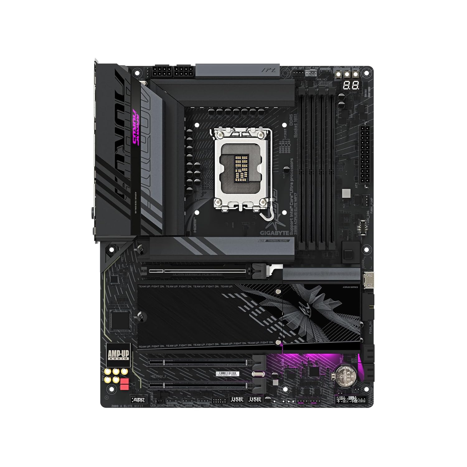 GIGABYTE Z890 AORUS Elite WIFI7 Ultra Core (Series 2) LGA 1851, ATX, DDR5, 4X M.2, PCIe 5.0, Thunderbolt 4, WIFI7, 2.5GbE LAN, EZ-Latch