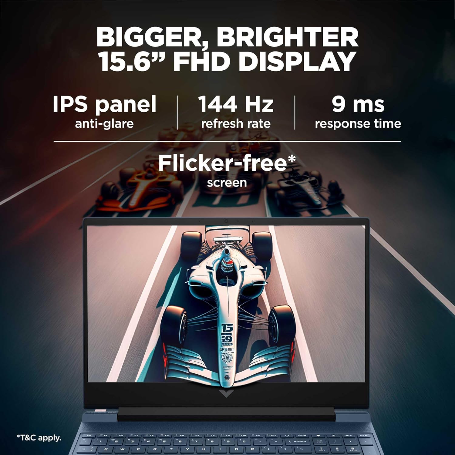 HP Victus Gaming Laptop, Intel Core i5-12450H,15.6 inch(39.6cm),Anti-Glare,FHD,16GB RAM DDR4,512GB SSD,4GB RTX 3050 GPU,Win 11,MSO,Blue, 2.37kg,15-fa0333TX