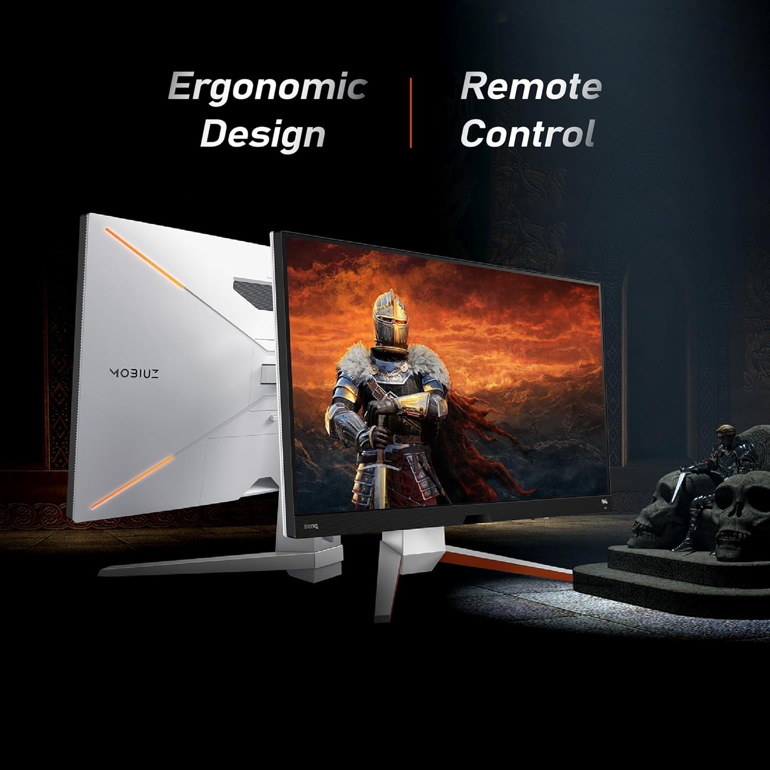 BenQ MOBIUZ EX3210U 32" 4K UHD IPS Gaming Monitor| 144Hz| 1ms MPRT| PS5 Compatible| FreeSync Premium Pro| HDMI 2.1| 98% DCI-P3| treVolo Speakers (2W x 2)| VESA DisplayHDR600|DP|USB Hub| Remote (White)