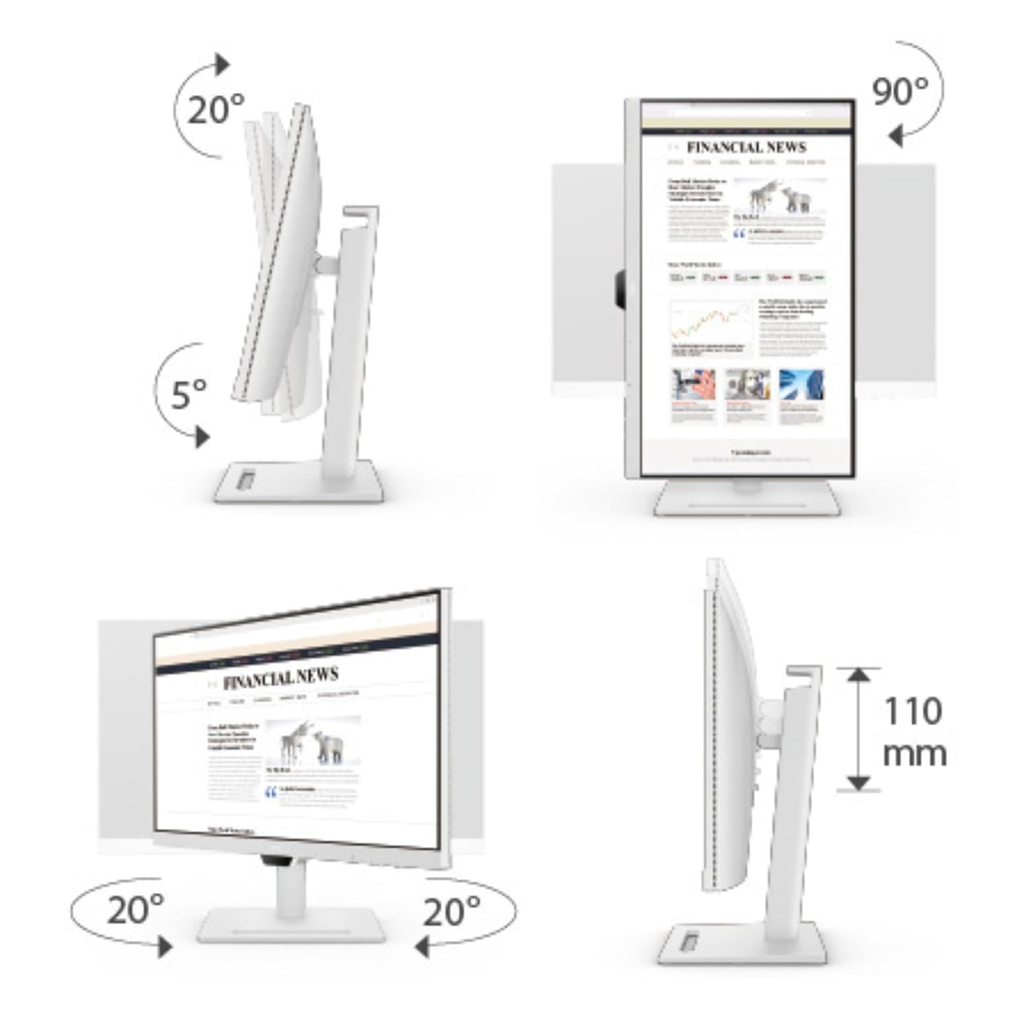BenQ GW2790QT 27" IPS 2k QHD Monitor| USB-C (65W PD)| Coding Mode| 99%sRGB|Daisy Chain| Height Adjust| 75Hz| Eye Safe Certified| Brightness Intelligence| Noise Filter Speakers| HDMI|DP|USB Hub (White)