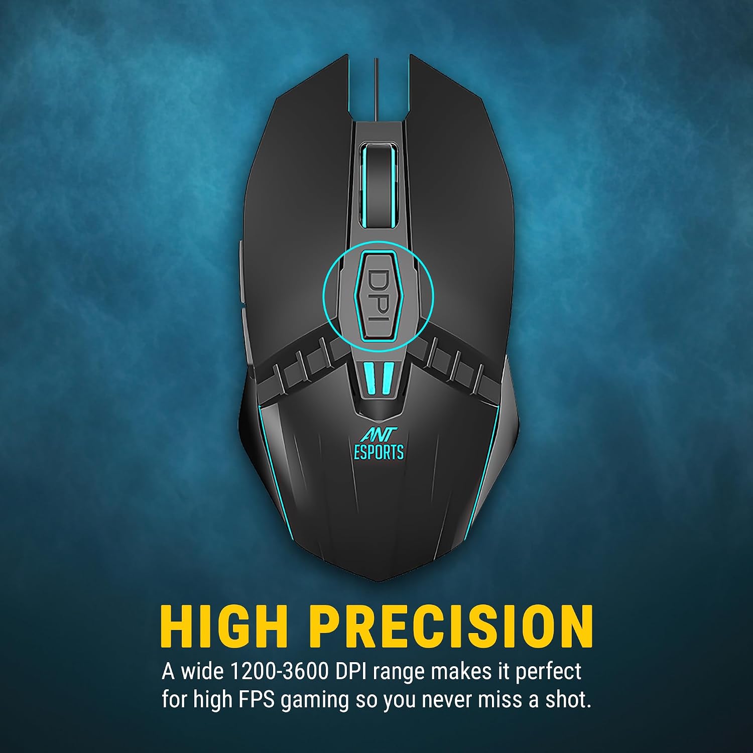 Ant Esports MG401 4-in-1 RGB Keyboard & Mouse Combo with One-Hand Keypad, 3600 DPI Optical Mouse, Bluetooth Receiver & Phone Stand for Android, BGMI, Free Fire & Call of Duty