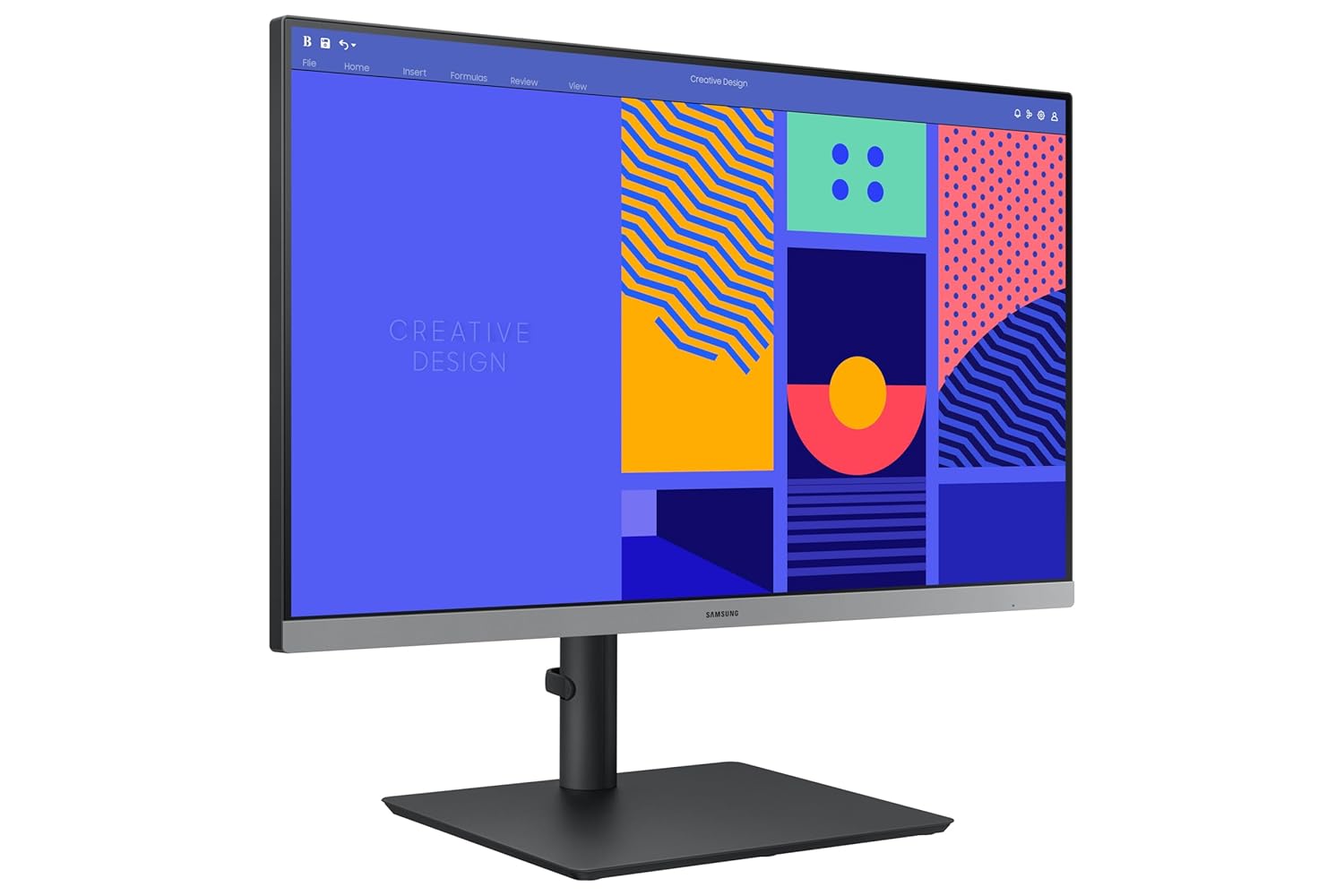Samsung 24-inch Full HD IPS Panel, 1920x1080, 100 Hz, Height Adjustable Stand, Eye Saver Mode & Flicker Free Monitor, AMD FreeSync, Response Time 4 ms, D-Sub, DP, HDMI, USB Hub (LS24C430GAWXXL, Black)
