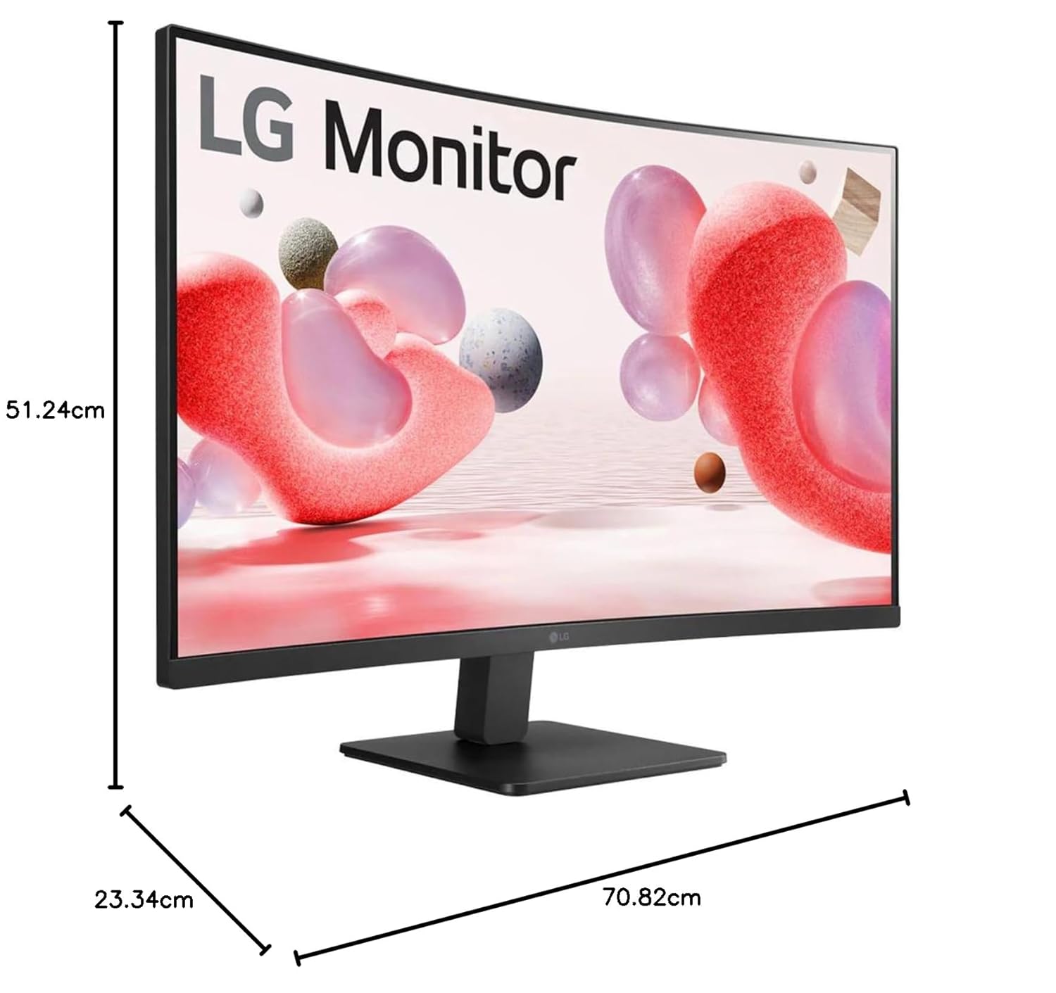 LG 32MR50C (32 Inch) Full HD Curved Monitor (1920 x 1080) with 100Hz, 5ms, VA Panel, AMD FreeSync™, HDMI X 2, VGA, Tilt, OnScreen Control, Reader Mode, Flicker Safe,3-Side Virtually Borderless - Zapnet.in