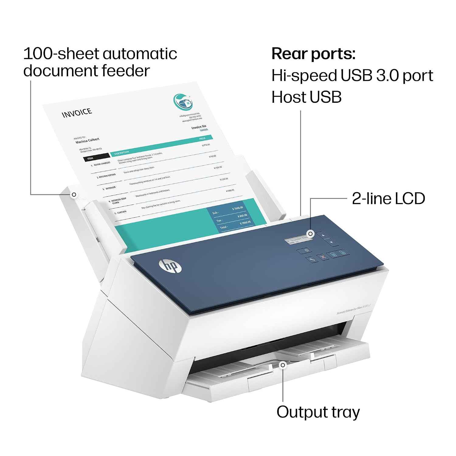 HP ScanJet Enterprise Flow 9000 s1, Fast 2-Sided Scanner with auto Document Feeder, Best for Office (8Q4W0A)