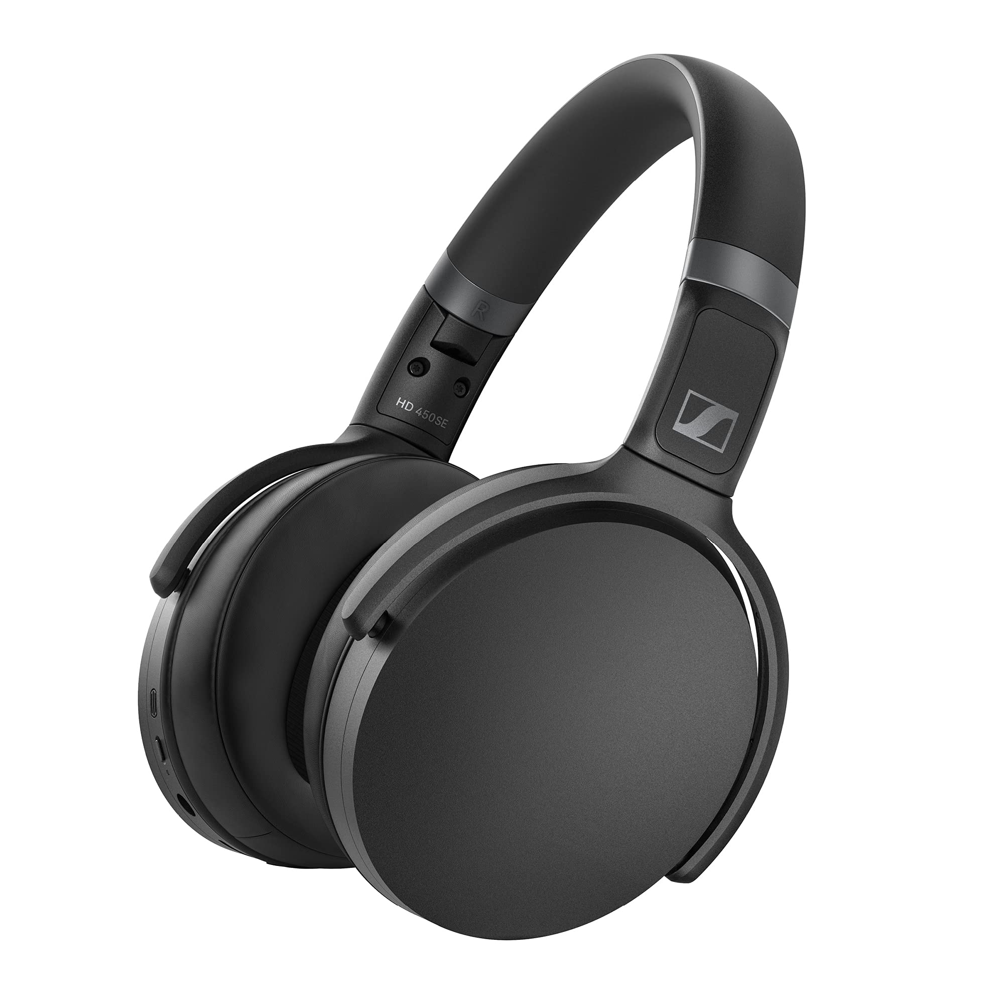 Sennheiser HD 450BT Wireless Headphones, German Design, ANC, Alexa Built-in, 30H Battery, Comfortable & Lightweight Over Ear Design, Built-in Mic for Clear Calls, Fast Charging, 2Y Warranty, Black
