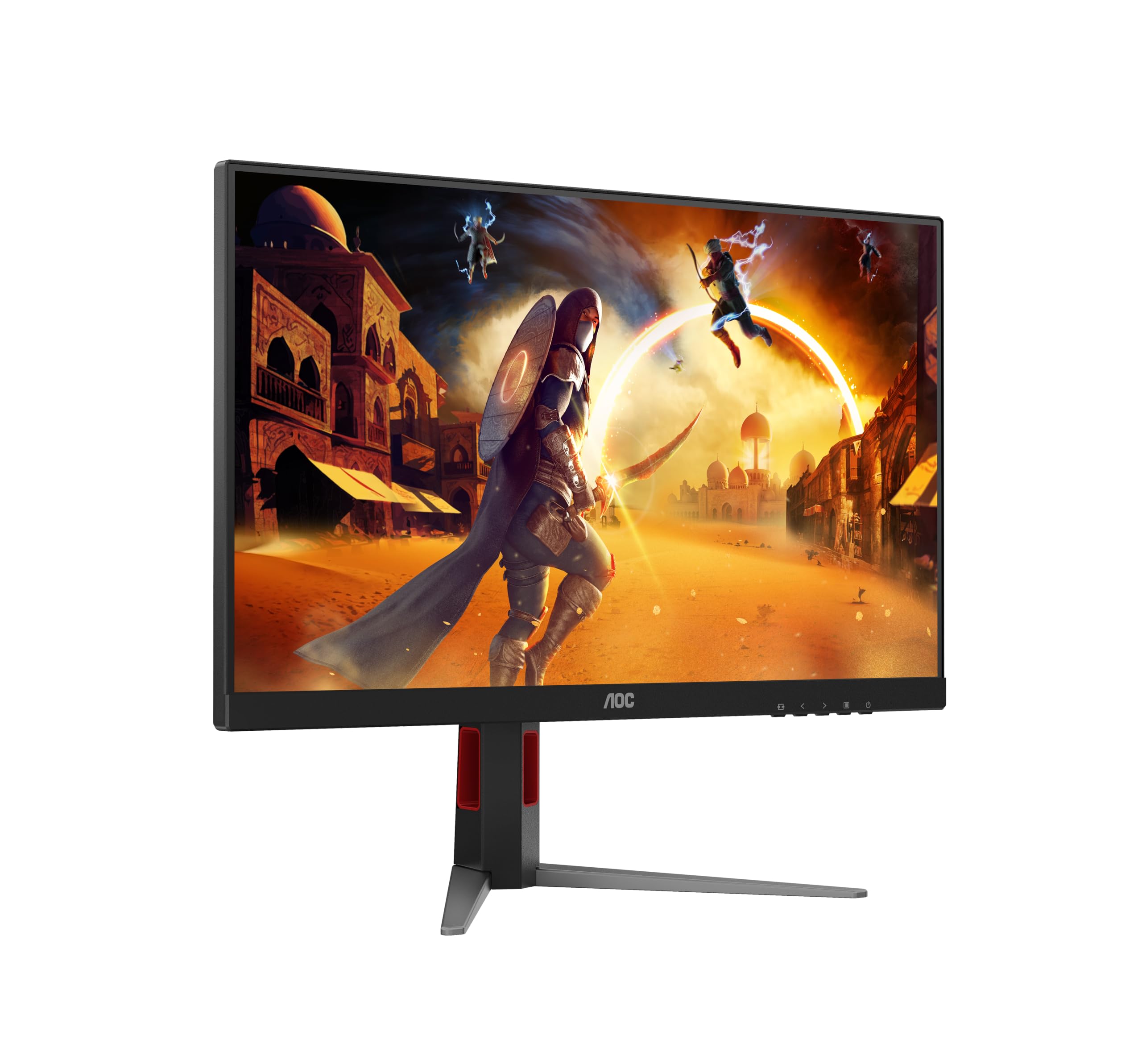 AOC 27G4 27" Gaming Monitor FHD Fast IPS, 180Hz Refresh Rate, Wide Color Gamut-sRGB 126%, HDR10, 1.0ms MPRT, G-Sync Compatible, HDMI 2.0and Display Port for Gaming, Height Adjustable Stand