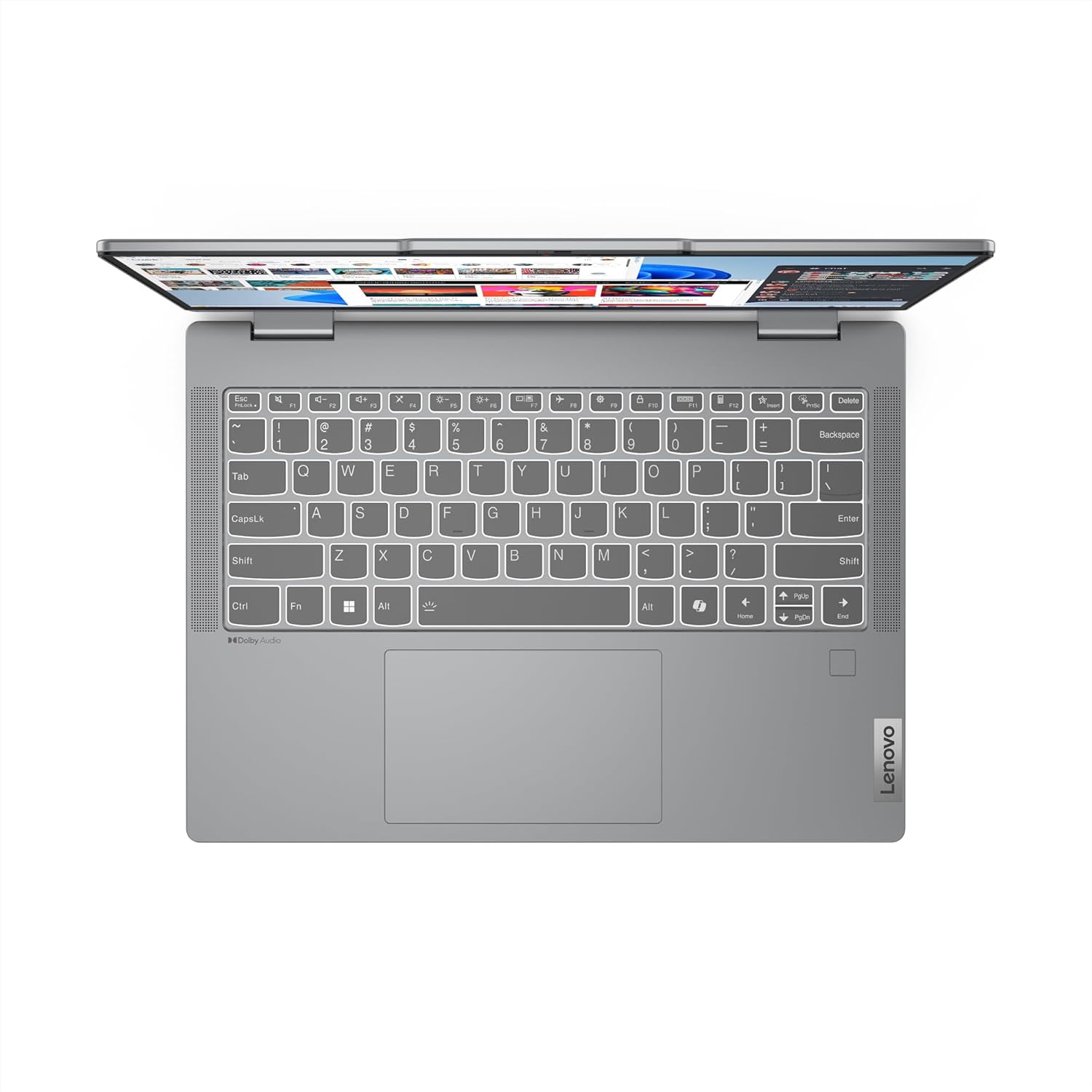 Lenovo Ideapad 5 2-in-1 AMD Ryzen 7 8845HS 14" (35.5cm) WUXGA IPS 300Nits Convertible Laptop (16GB/512GB SSD/Win 11/Office Home 2024/Backlit KB/FPR/FHD Camera/Grey/1.6kg), 83DR003BIN