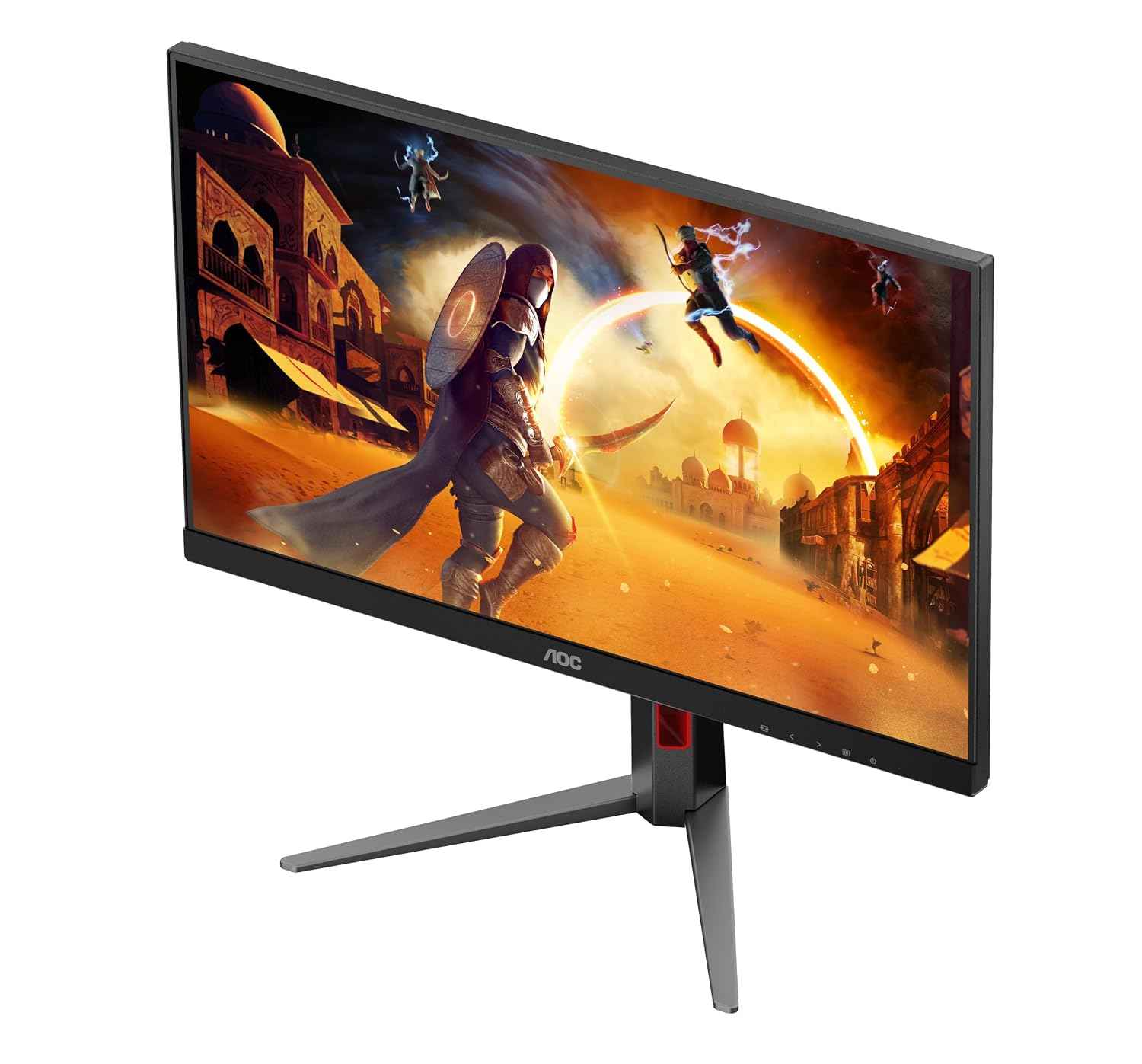 AOC 24G4 24 inch Gaming Monitor FHD Fast IPS, 180Hz Refresh Rate, Wide Color Gamut-sRGB 126%, HDR10, 1.0ms MPRT, G-Sync Compatible, HDMI 2.0and Display Port for Gaming, Height Adjustable Stand
