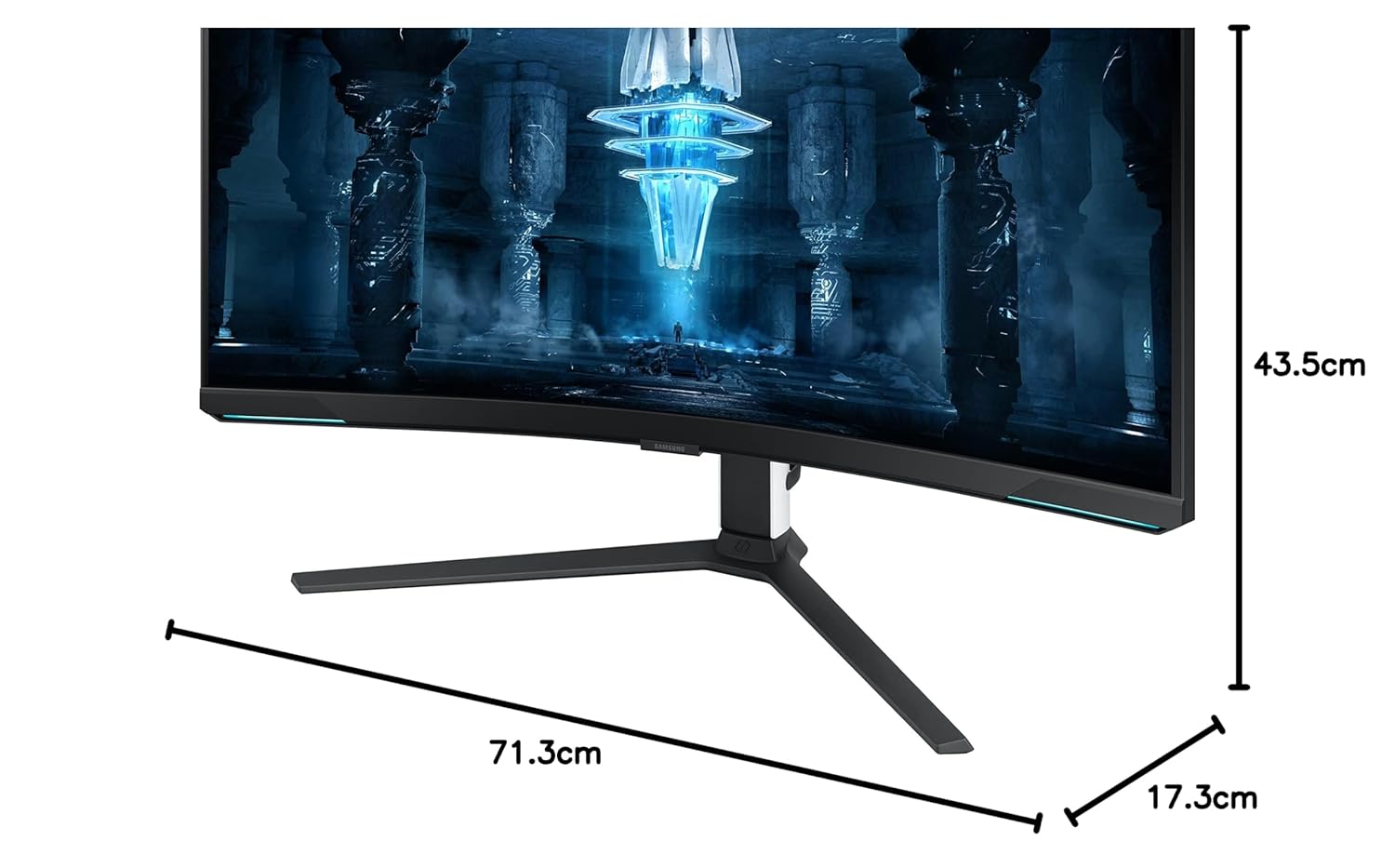 Samsung 32-Inch(80cm) 4K UHD Odyssey Neo G8 Gaming, 240 Hz, 1ms Curved Monitor, 3840 x 2160 Pixels, Mini-LED, Height Adjustable Stand, Matte Display, HDR2000 (LS32BG850NWXXL, Black)