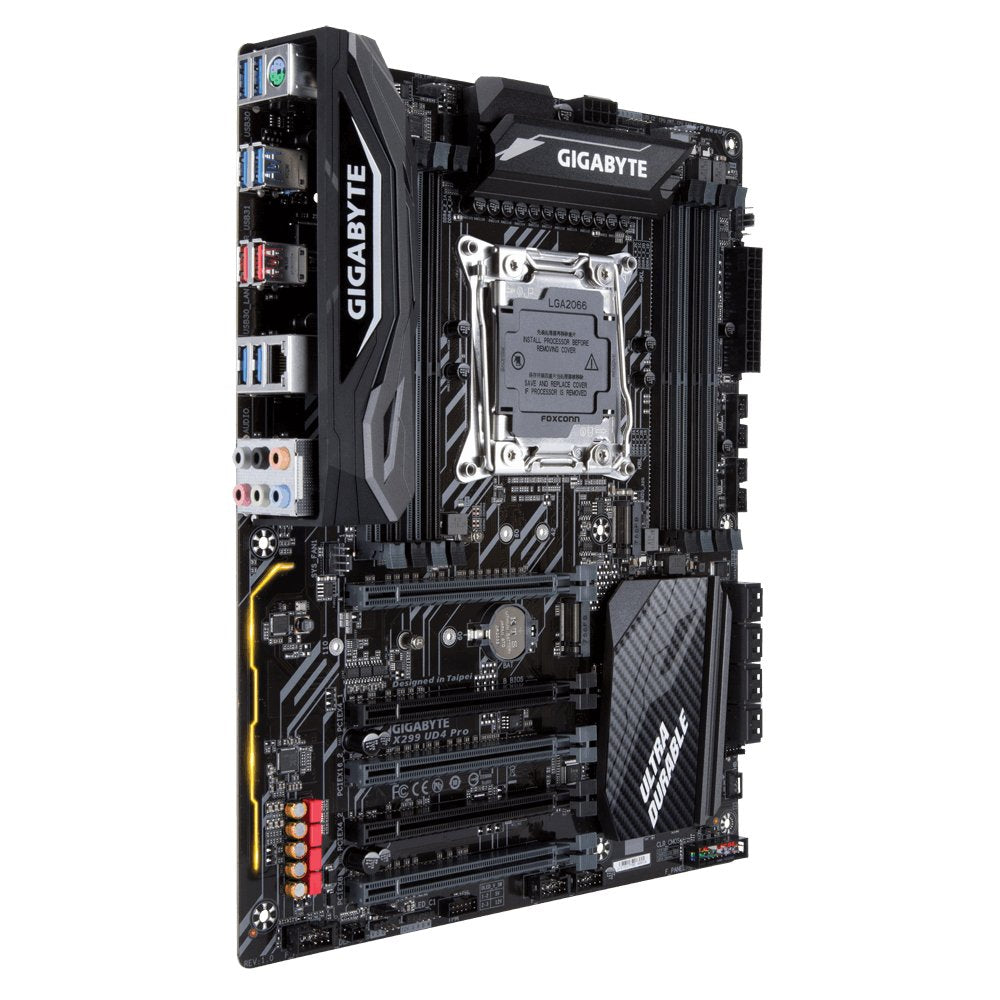 GIGABYTE X299 UD4 Pro Ultra Durable Motherboard with RGB Fusion, Digital LED Strip Support, Dual M.2, 120dB SNR ALC1220.