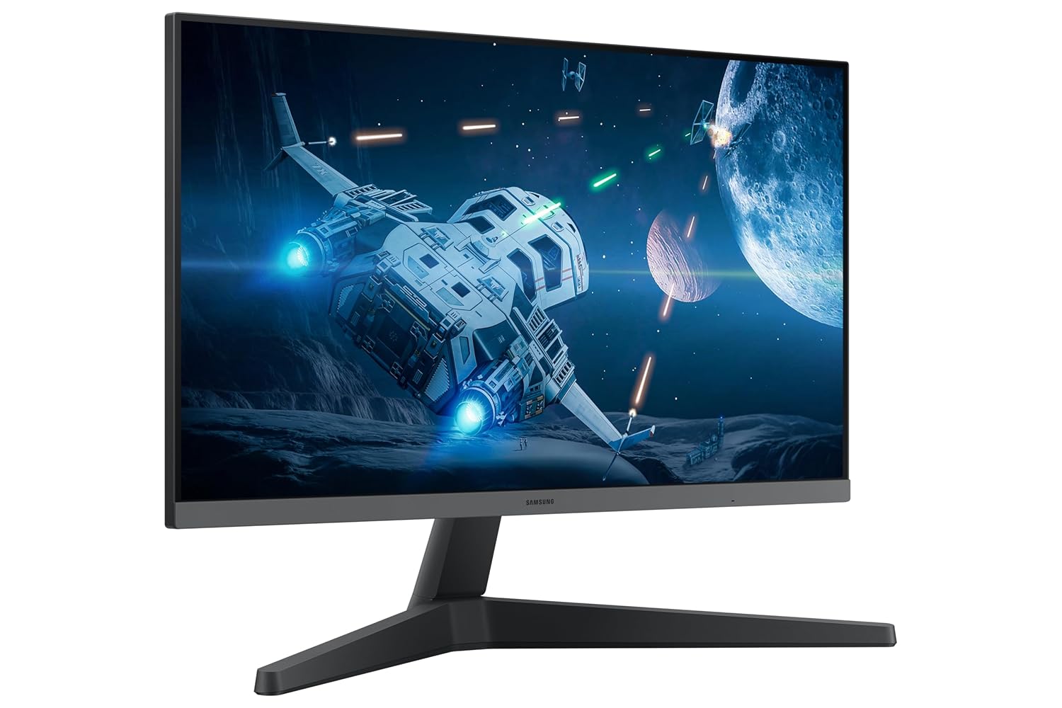 Samsung 24-inch (60.46cm) FHD, IPS, 100 Hz, 1920 x 1080 Flat Monitor, Bezel Less Design, AMD FreeSync, Flicker-Free, HDMI, Display Port (LS24C330GAWXXL, Black)