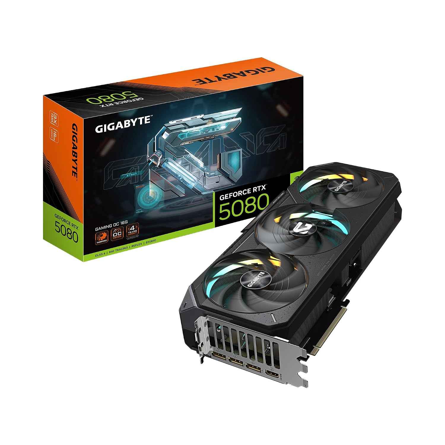 GIGABYTE Geforce RTX 5080 Gaming OC 16G Graphics Card, WINDFORCE Cooling System, 16GB 256-Bit GDDR7, pci_e_x16 GV-N5080GAMING OC-16GD Video Card