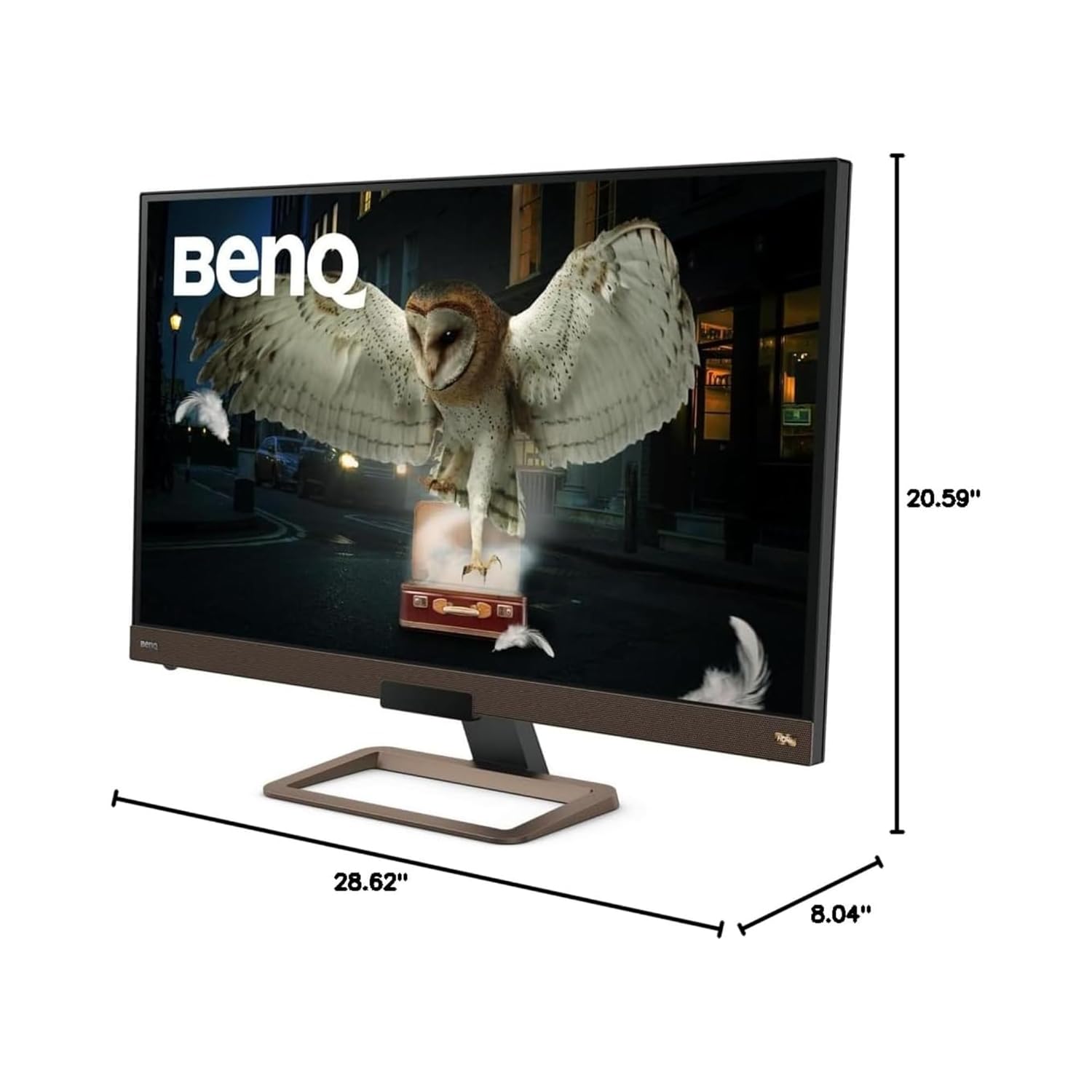 BenQ EW3280U 32"(81 cm) 3840x 2160 4K IPS HDR10| 95% DCI-P3 | USB-C(60W PD)| treVolo Speaker (5W Woofer)| Remote| VESA HDR400| EyeCare| AMDFreesync| HDMI| DP (Metallic Brown-Black)