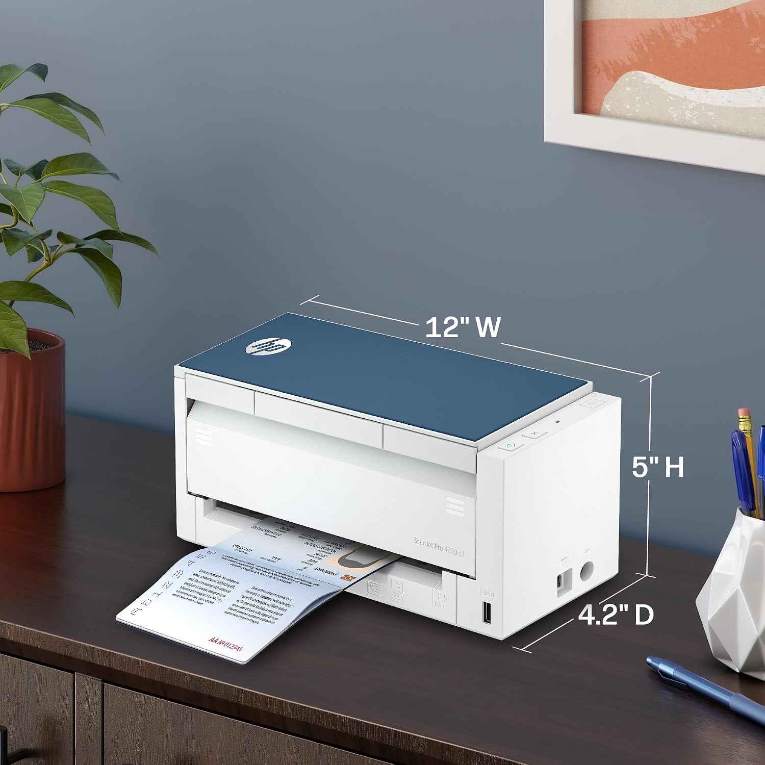HP ScanJet Pro 4200 s1, Fast 2-Sided Scanner with auto Document Feeder, Best for Office (8Q4W2A)