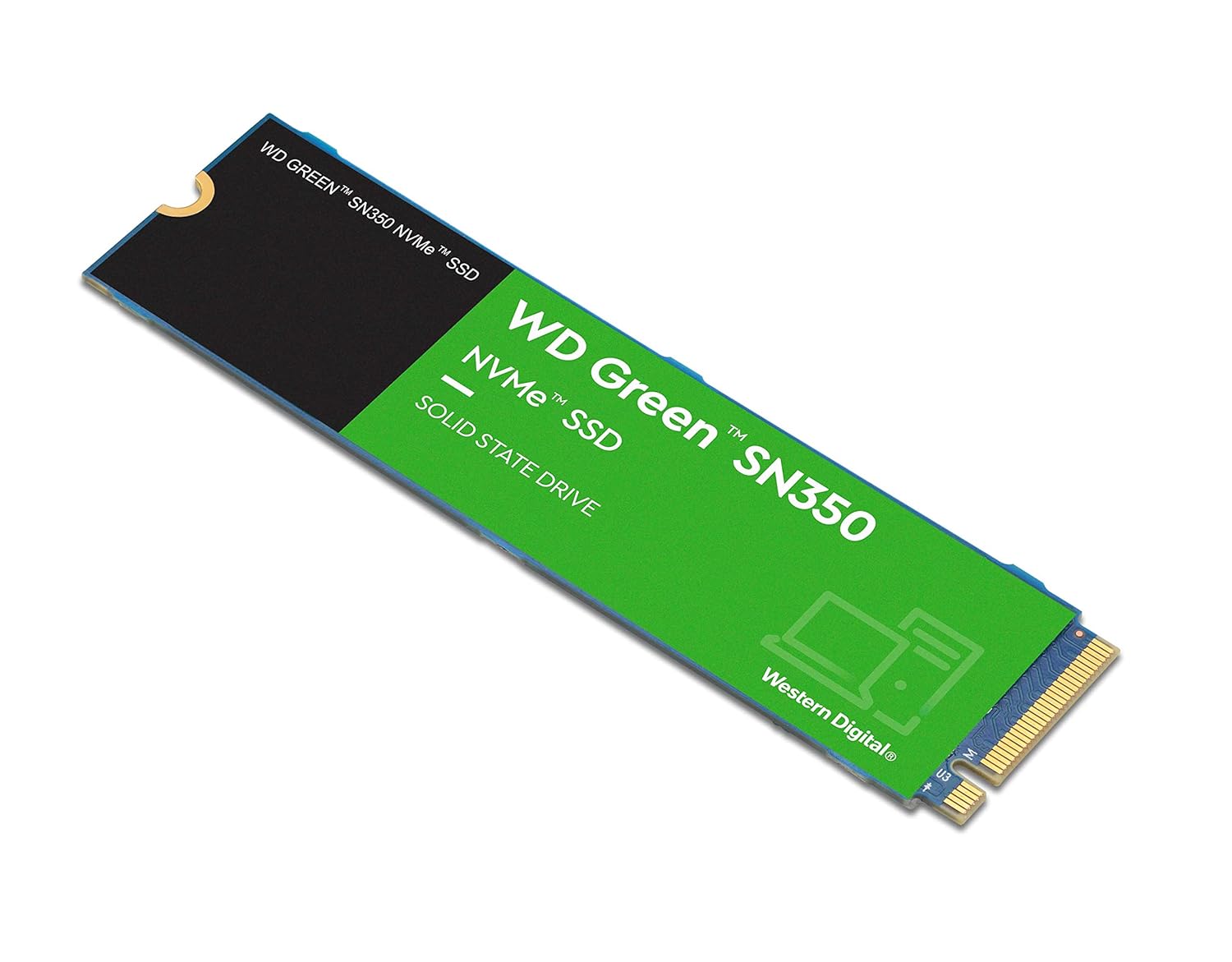 Western Digital WD Green SN350 NVMe 500GB, Upto 2400MB/s, 3 Y Warranty, PCIe Gen 3 NVMe M.2 (2280), Internal Solid State Drive (SSD) (WDS500G2G0C)