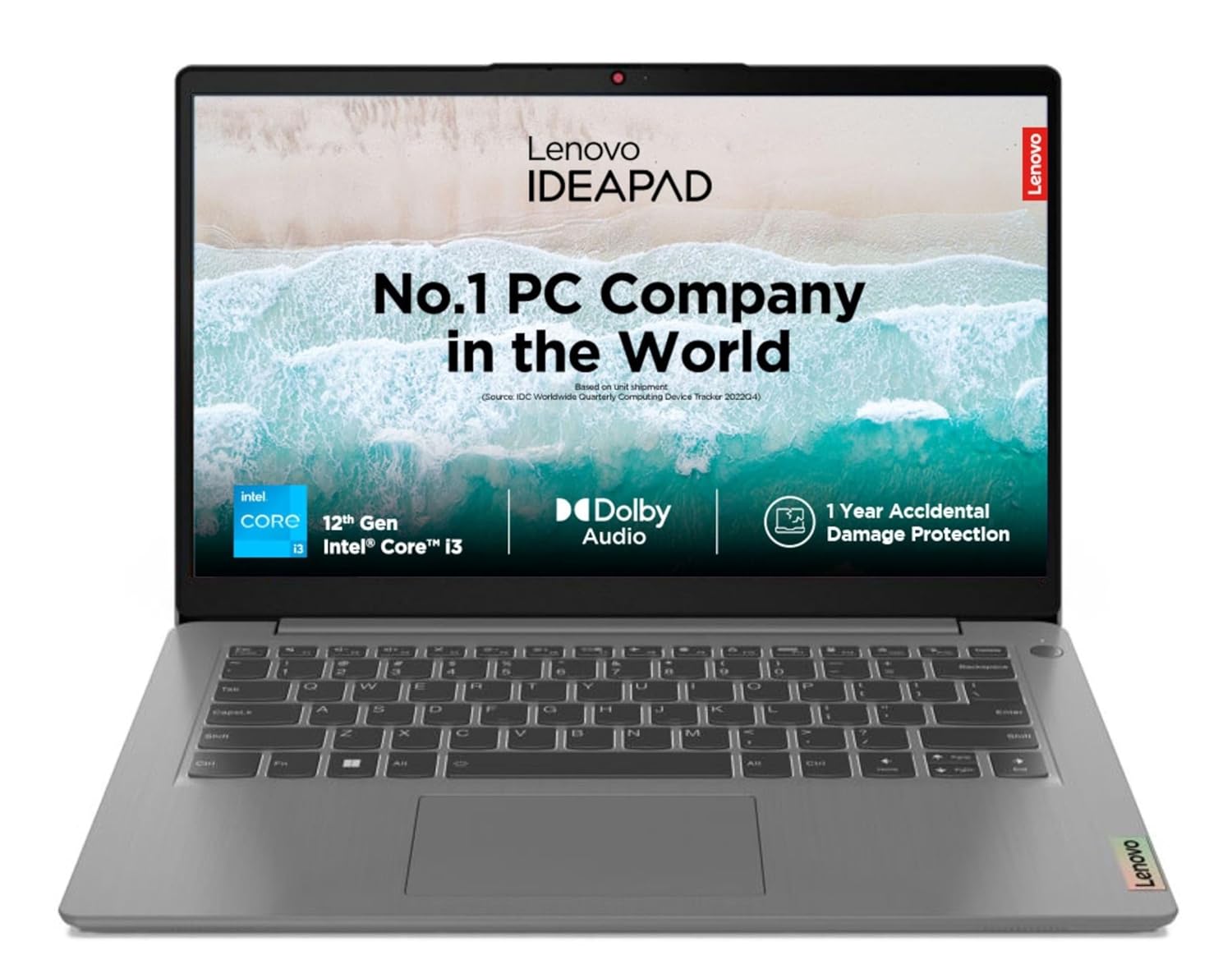 Lenovo IdeaPad 3 12th Gen Intel Core i3-1215U 14 Inch (35.5cm) FHD Thin & Light Laptop (8GB/512GB SSD/Windows 11/Office 2021/1Yr ADP Free/3months Game Pass/Arctic Grey/1.43Kg), 82RJ00F1IN