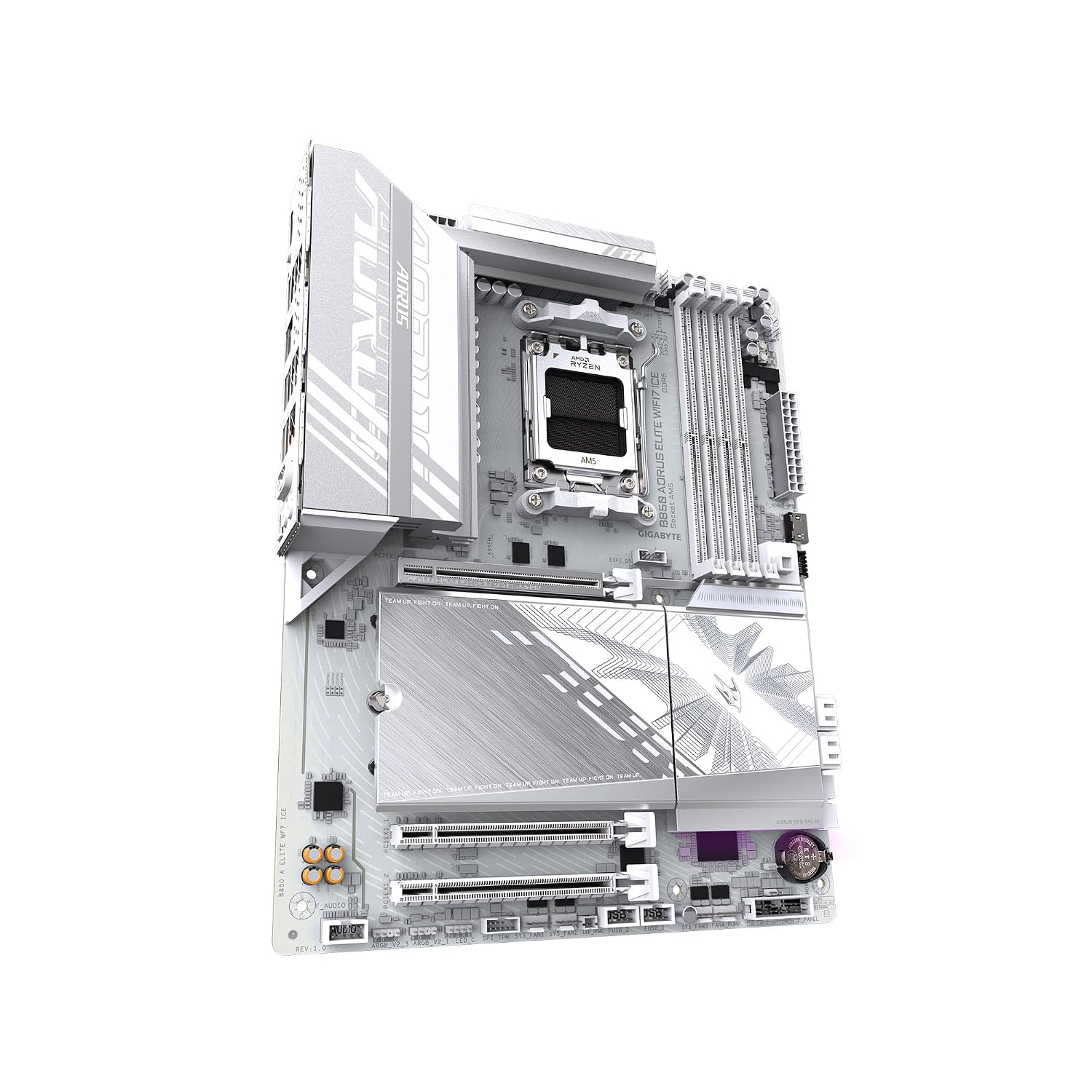 GIGABYTE B850 AORUS Elite WIFI7 ICE AMD AM5 LGA 1718 Motherboard, ATX, DDR5, 3X M.2, PCIe 5.0, USB-C, WIFI7, 2.5GbE LAN, EZ-Latch, 5-Year Warranty