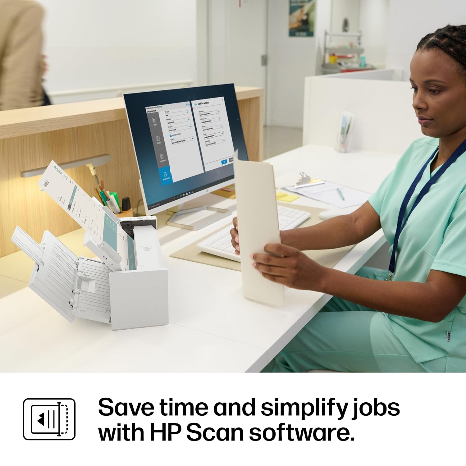 HP ScanJet Pro 4200 s1, Fast 2-Sided Scanner with auto Document Feeder, Best for Office (8Q4W2A)