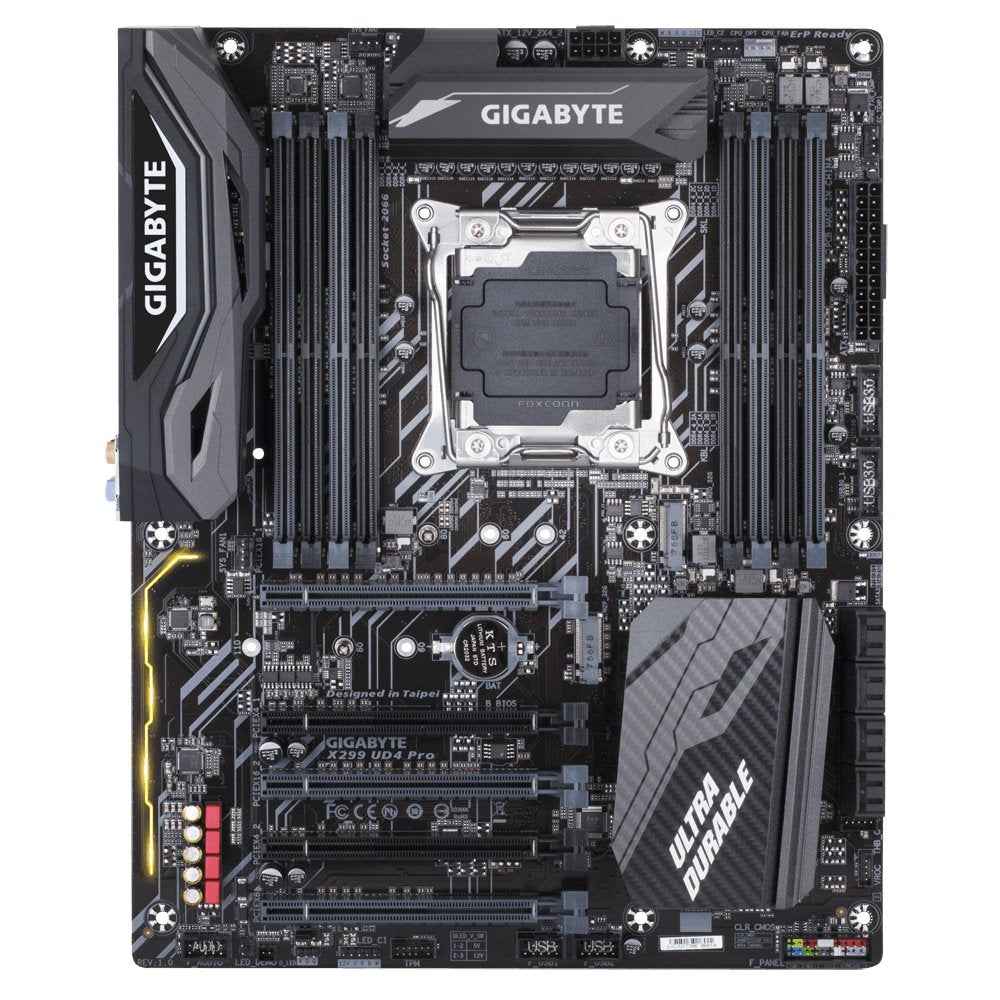 GIGABYTE X299 UD4 Pro Ultra Durable Motherboard with RGB Fusion, Digital LED Strip Support, Dual M.2, 120dB SNR ALC1220.