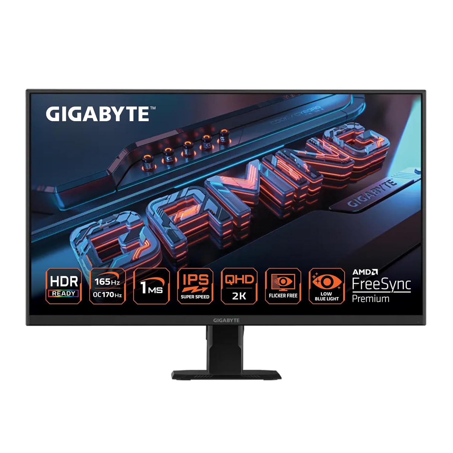 GIGABYTE GS27Q 27" SS IPS, 2560 * 1440 (QHD), 165Hz/ OC 170Hz, 1ms (MPRT), AMD FreeSync Premium, 100% SRGB, HDR Ready, 300cd/m2 (TYP), 1x Earphone Jack