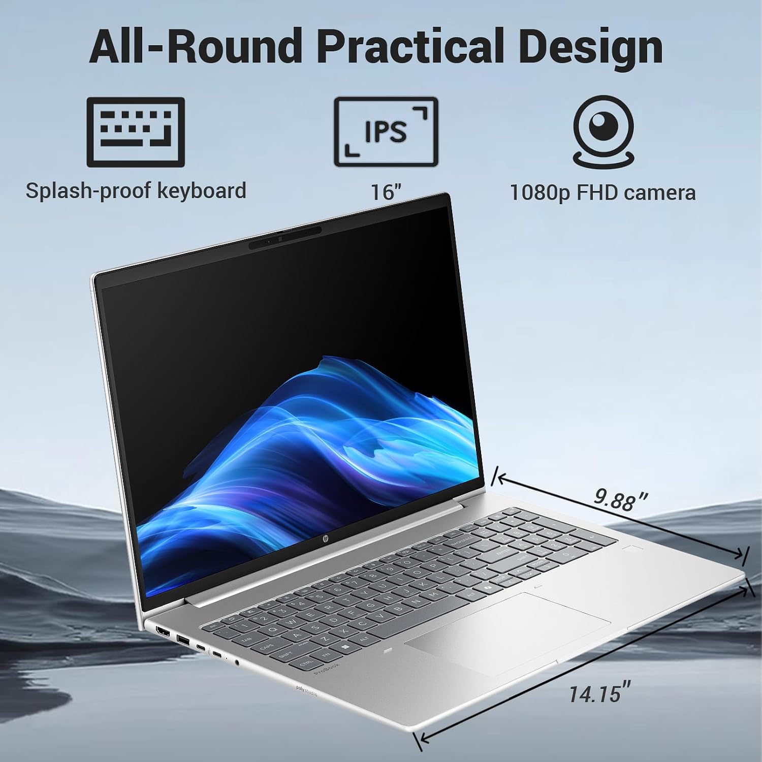 HP EliteBook 840 G8 Business Laptop, 14" FHD Display, Intel Core i7-1165G7 EVO, 16GB RAM, 1TB PCIe SSD, Webcam, Fingerprint Reader, Backlit Keyboard, HDMI, Wi-Fi 6, Windows 11 Pro, Silver
