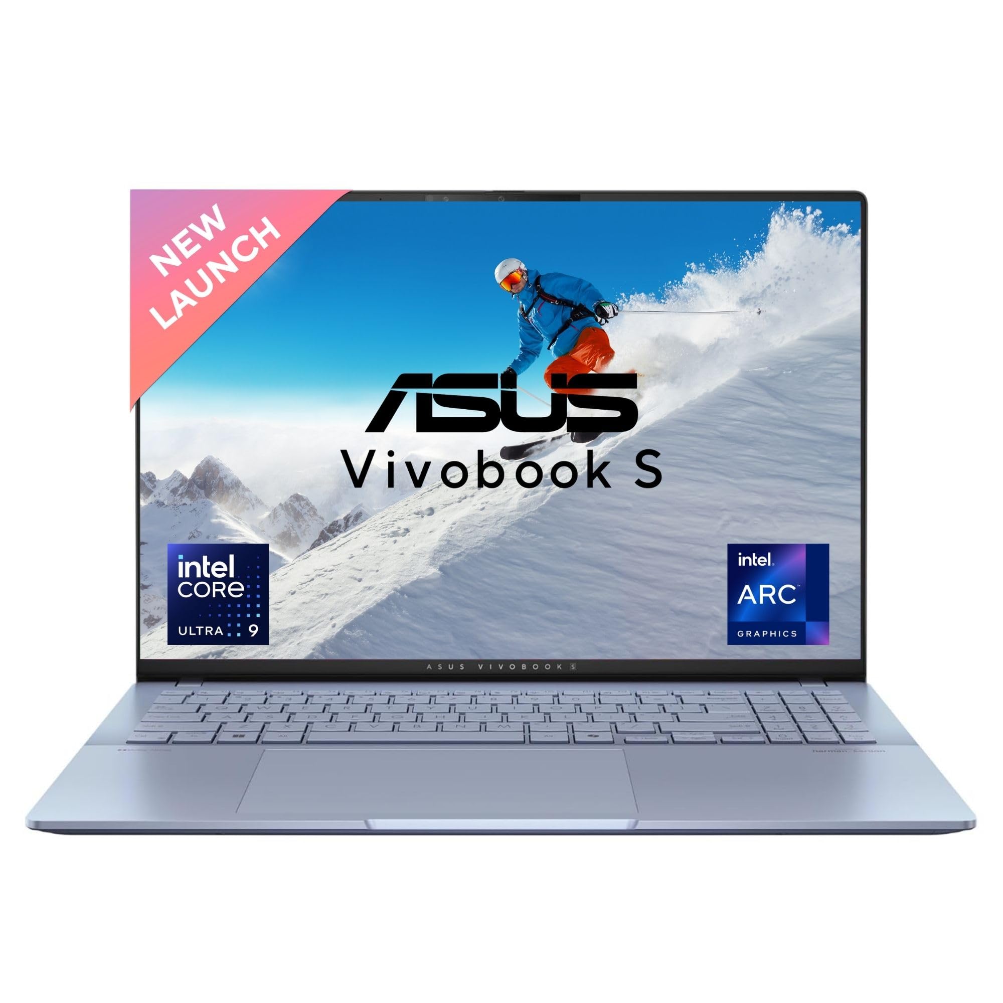 ASUS Vivobook S 16 OLED (2024), Intel Core Ultra 9 185H, Built-in AI, 16" 3.2K (40.64cm), 3200 x 2000 120Hz,(16GB/1TB SSD/Win 11/Intel Arc Graphics/MS Office 2021/Mist Blue/1.50Kg), S5606MA-MX951WS