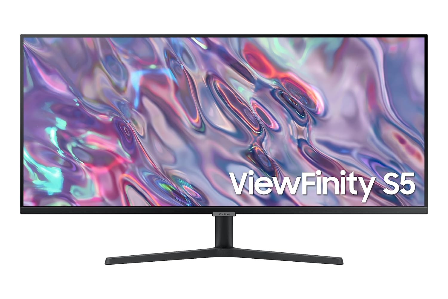 Samsung 34-inch(86.4cm) ViewFinity S5 Ultra WQHD, 100Hz, High Resolution Monitor, Bezel-Less Design, HDR10, AMD Free Sync, Eye Care Mode (LS34C500GAWXXL, Black)
