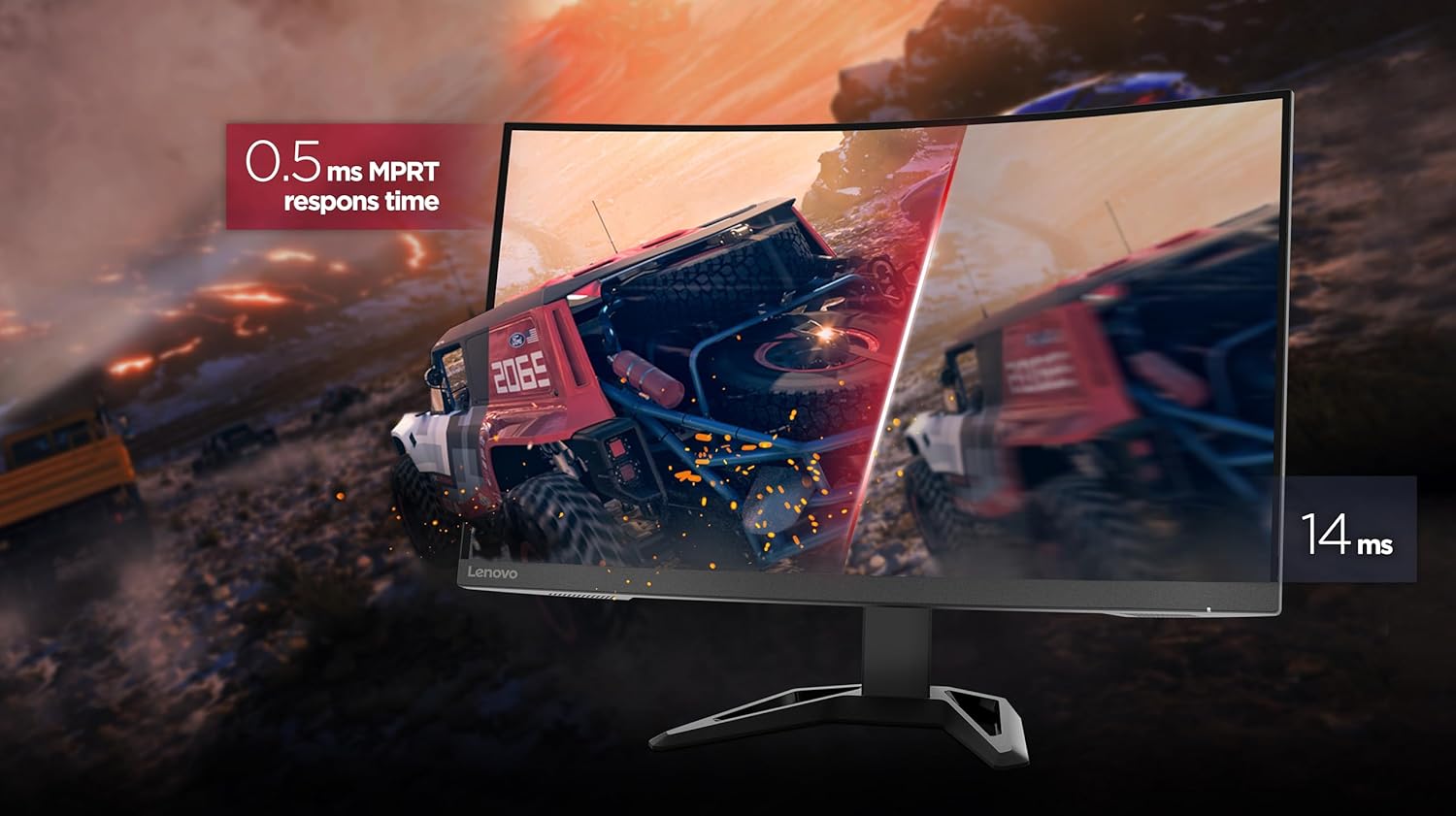 Lenovo G-Series Curved 32 Inch (81.3Cm) 2560X1440 2K Gaming Monitor |165Hz| 99% Srgb,1Ms,AMD Freesyncpremium| 2X3W Speakers,2Xhdmi 2.0|Dp,Height Adjust Tiltstand,Vesa Mount,Raven Black,G32Qc-30-Lcd