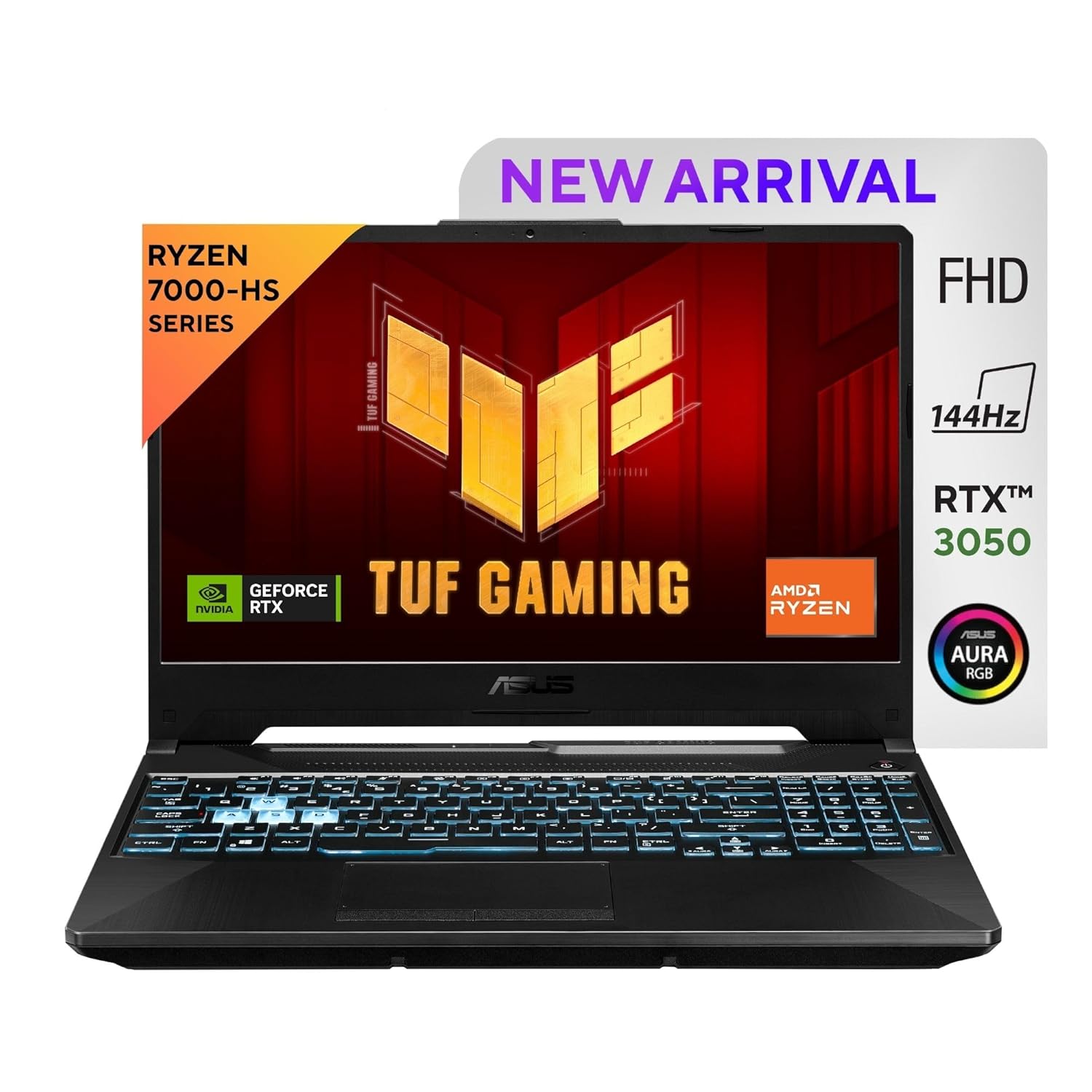 ASUS TUF Gaming A15, 15.6" FHD (1920 x 1080) 16:9, AMD Ryzen 7 7435HS Mobile Processor, Gaming Laptop (16GB RAM/512GB SSD//Windows 11/Office Home/48WHr Battery/Graphite Black/2.3Kg), FA566NCR-HN054WS