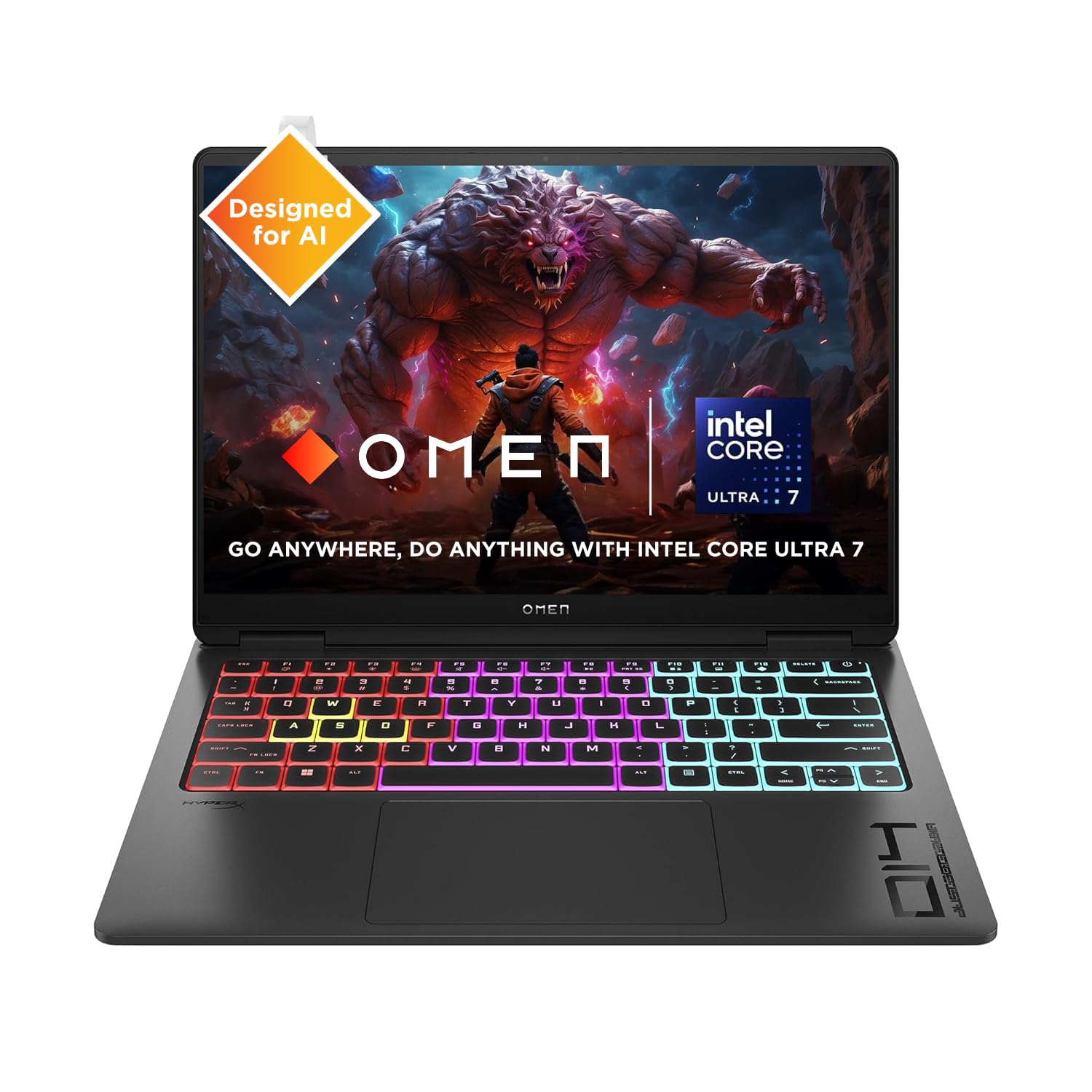 HP OMEN Gaming AI Laptop, Intel Core Ultra 7 155H, 8GB NVIDIA RTX 4060,16GB LPDDR5x, 1TB SSD (Win 11,Office 21, Black,1.63kg) 120Hz, 0.2MS, 3K, OLED, 14-inch(35.6cm), Tempest Cooling, RGB KB, fb0007TX - Zapnet.in