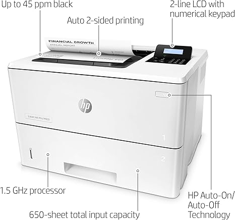 HP LaserJet Pro M501dn Duplex Printer with One-Year, Next-Business Day, Onsite Warranty (J8H61A) - Zapnet.in