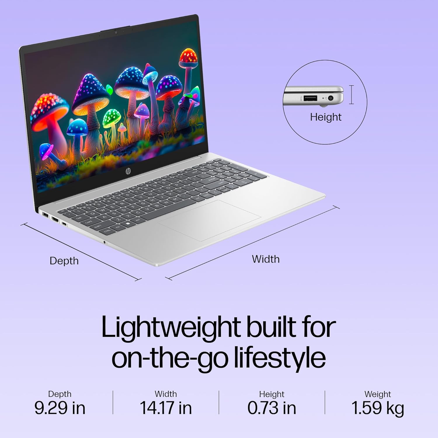 HP New 15 Intel Core i3 12th Gen (8GB DDR4 RAM/ 512 GB NVMe M.2 SSD/Windows 11 / MS Office'2021 / FHD 15.6" Screen/Silver / 1.59 kg/Dual Speakers) FD0061TU