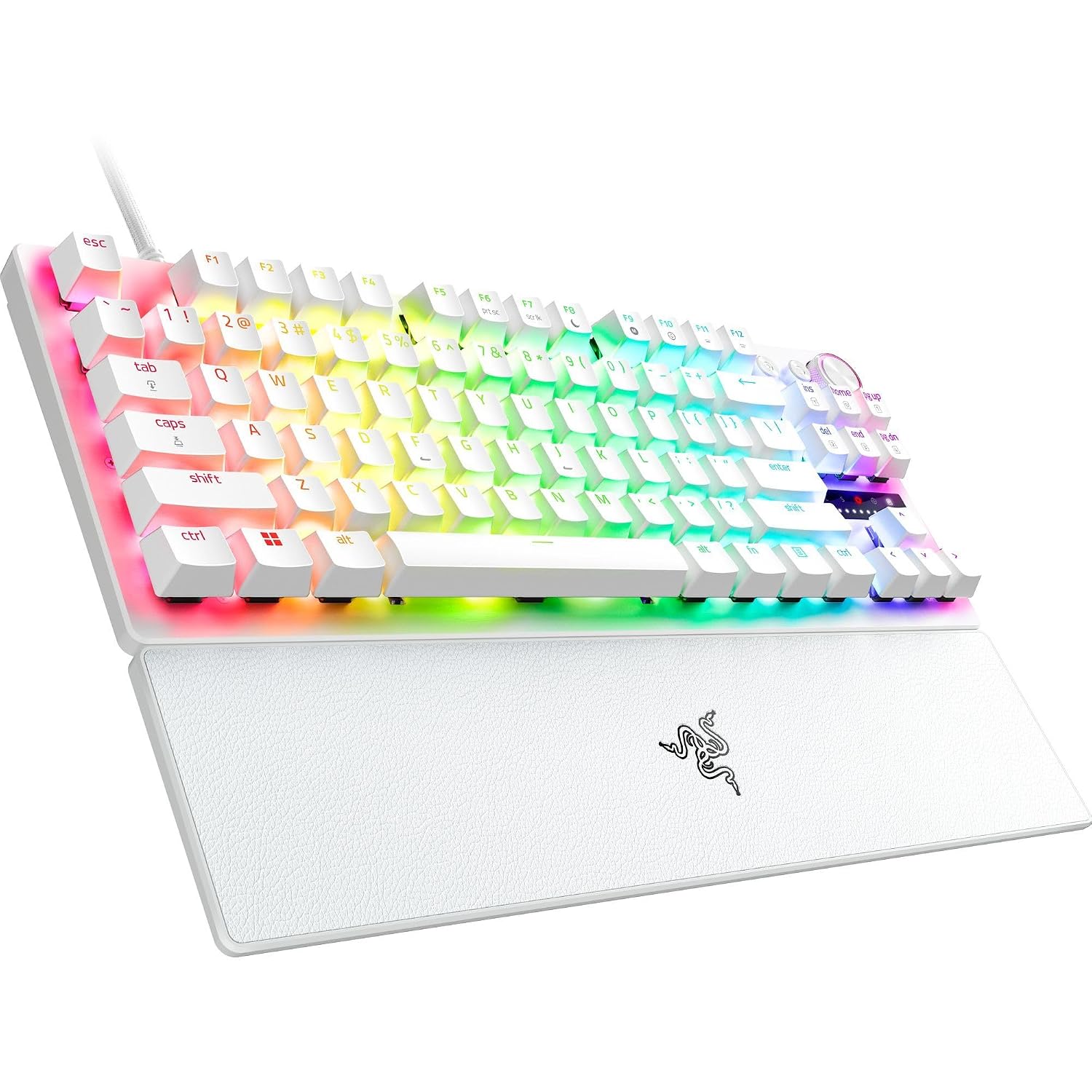 Razer Huntsman V3 Pro Tenkeyless - Tenkeyless Analog Optical Esports Wired Gaming Keyboard -White Edition-RZ03-04981700-R3M1