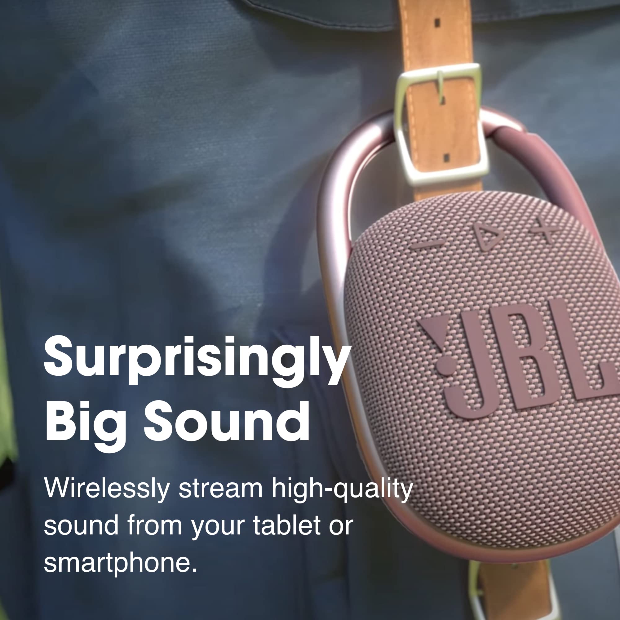 JBL Clip 4 Eco - Ultra-Portable Waterproof and Dustproof Bluetooth Speaker, big audio & punchy bass, made with 90% post-consumer recycled plastic, Integrated carabiner, Up to 10 Hours of Play (White) - Zapnet.in