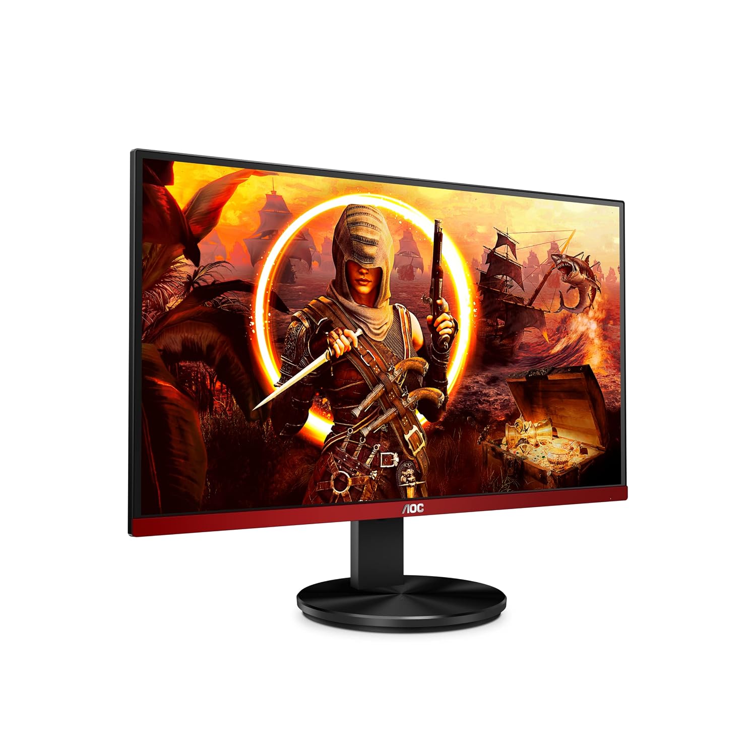 AOC G2490Vx 24 Inch Borderless Full HD Gaming Monitor, Gaming LED Monitor, 144Hz Refresh Rate, FreeSync Premium, 1ms Response Time