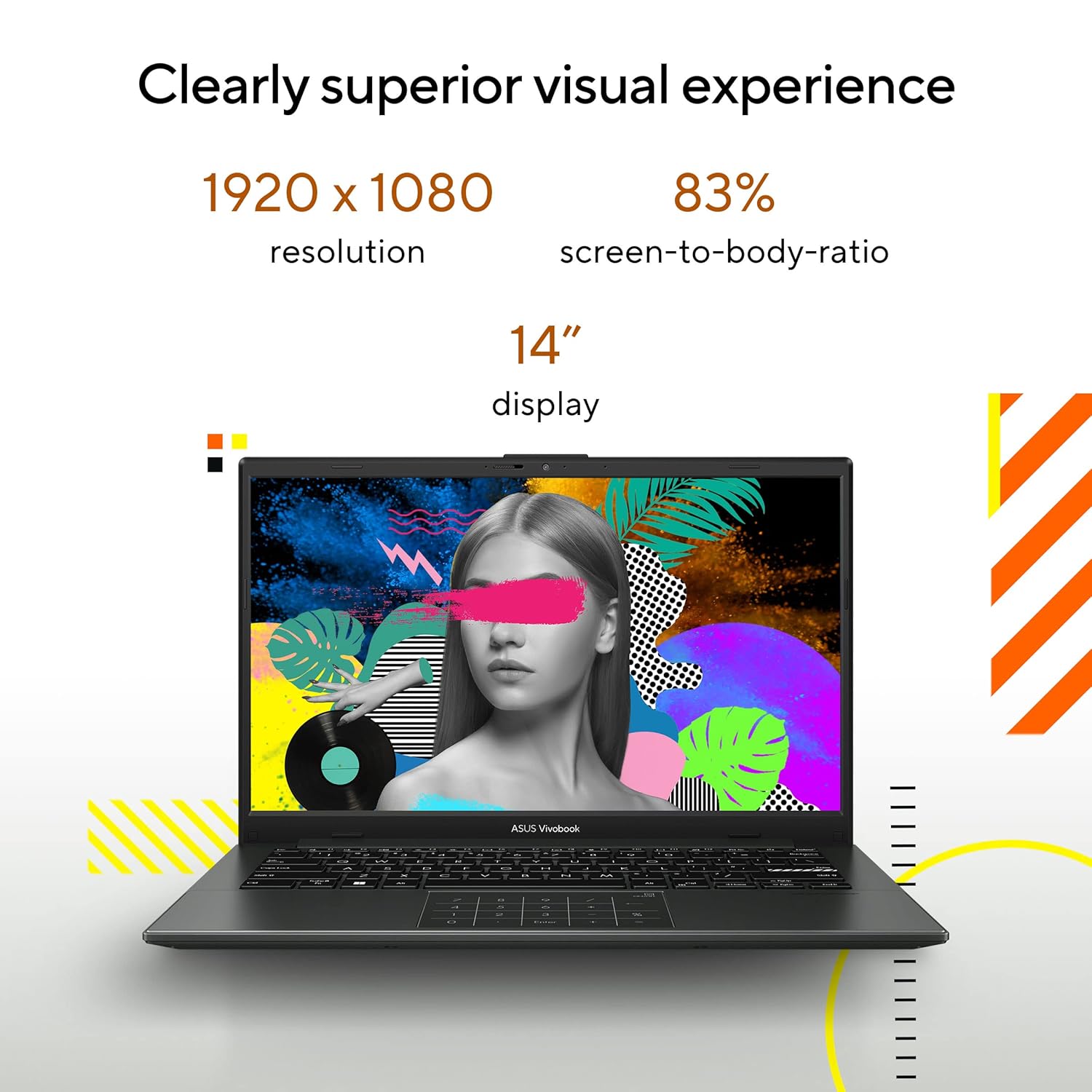 ASUS E1404FA, 14" FHD (1920 x 1080) 16:9, AMD Ryzen 5 7520U Mobile Processor, Thin & Light Laptop (16GB RAM/512GB SSD//Windows 11/Office Home/42WHr Battery/Mixed Black/1.38Kg), E1404FA-NK542WS