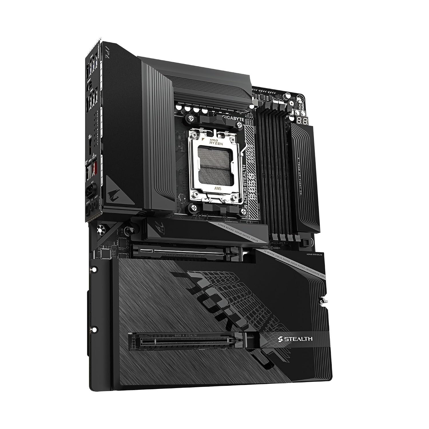 GIGABYTE B850 AORUS Stealth AM5 Socket DDR5 ATX Gaming Motherboard PCIe 5.0 Wi-Fi 7 5GbE LAN 4× M.2 Gen5/Gen4 X3D Turbo DDR5-8200(OC) Ultimate DIY Features