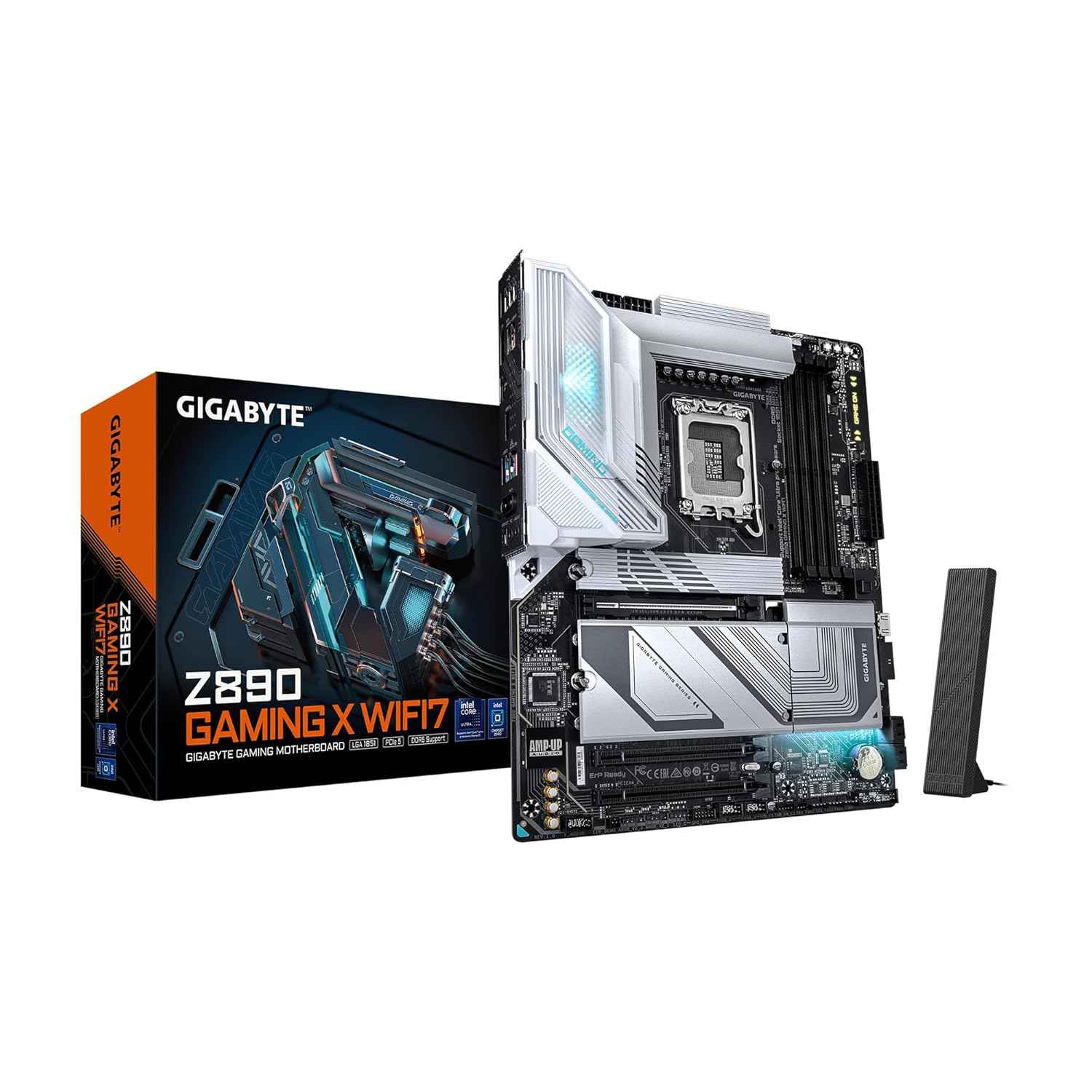 GIGABYTE Z890 Gaming X WIFI7 Ultra Core (Series 2) LGA 1851, ATX, DDR5, 4X M.2, PCIe 5.0, USB4, WIFI7, 2.5GbE LAN, EZ-Latch
